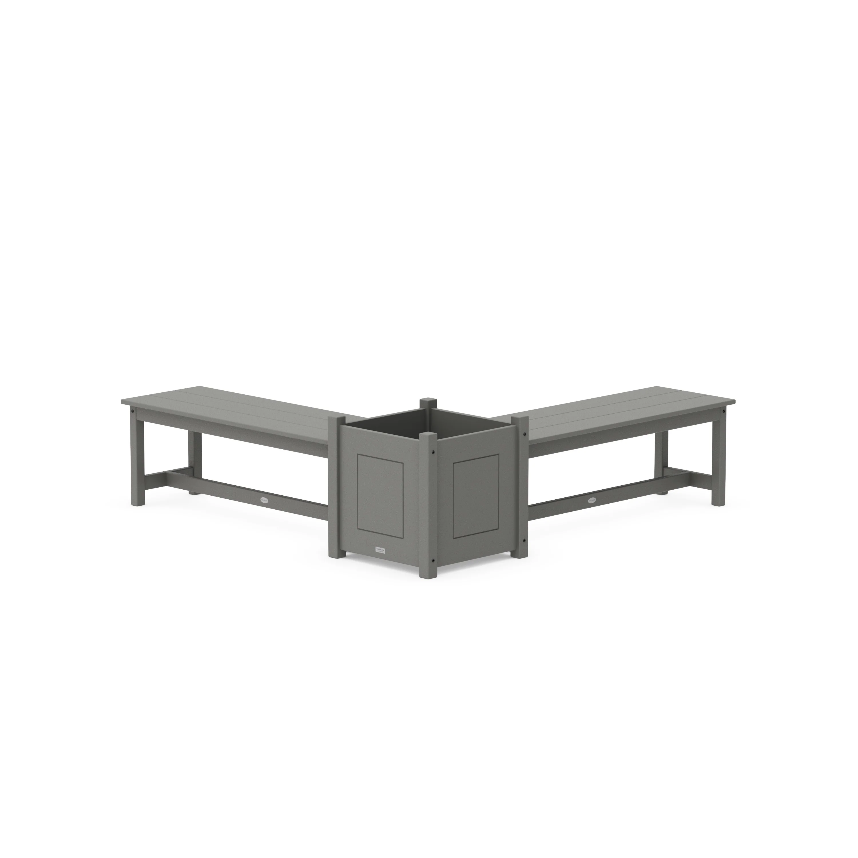 48" Country Living L- Shaped Planter Bench Set- Large