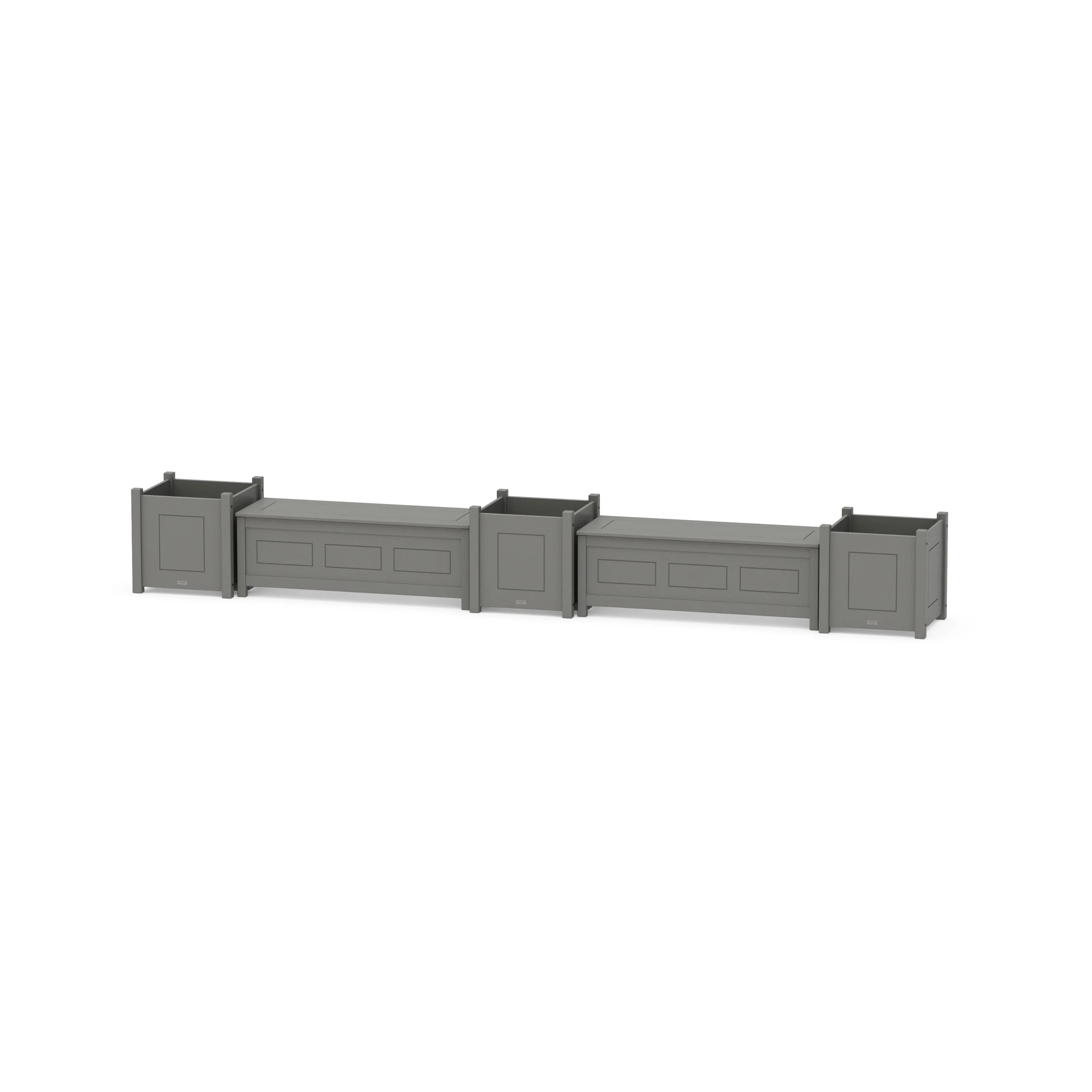 48" Country Living L- Shaped Planter Storage Bench Corner Set- Large - Image 2