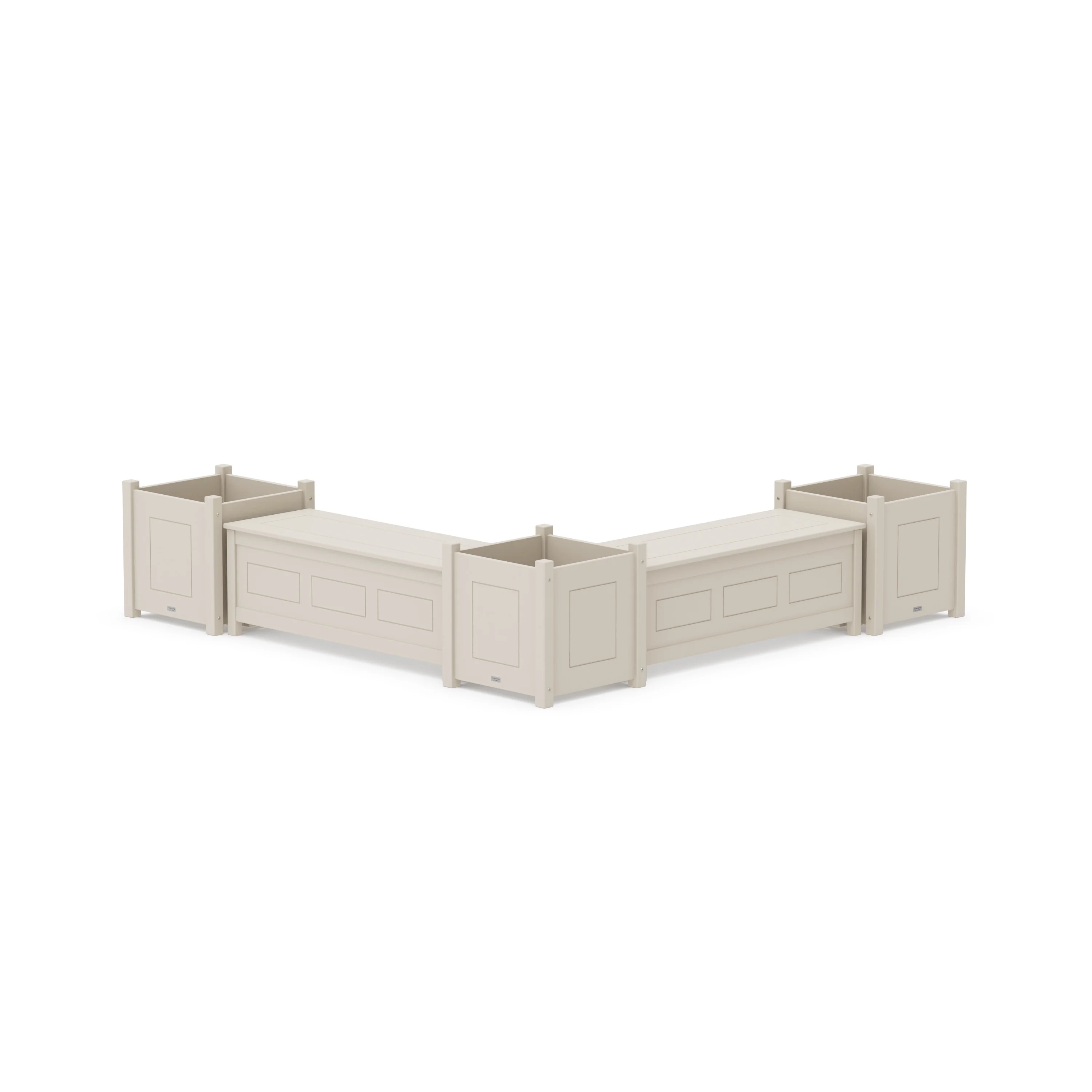 48" Country Living L- Shaped Planter Storage Bench Corner Set- Large - Image 4