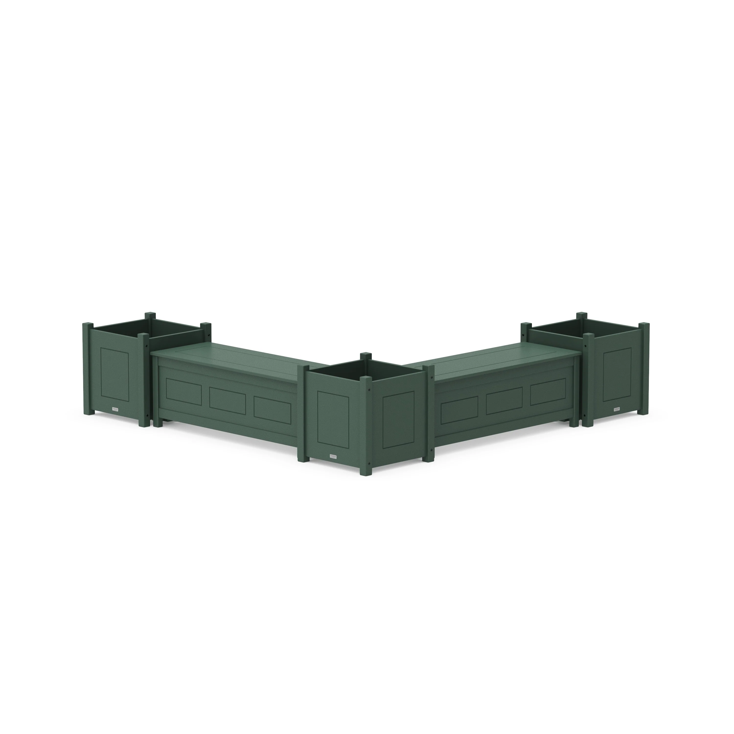 48" Country Living L- Shaped Planter Storage Bench Corner Set- Large - Image 5