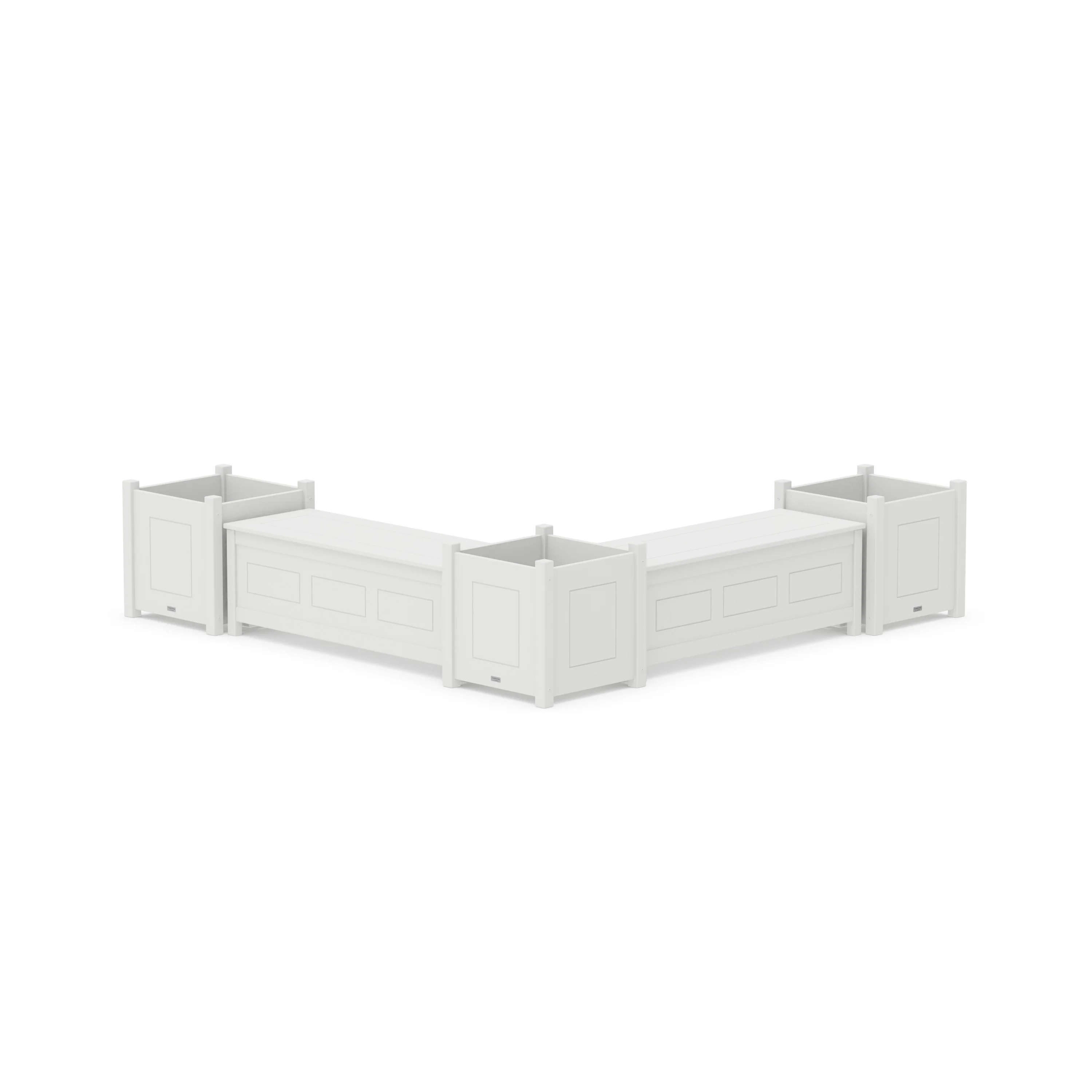 48" Country Living L- Shaped Planter Storage Bench Corner Set- Large - Image 6