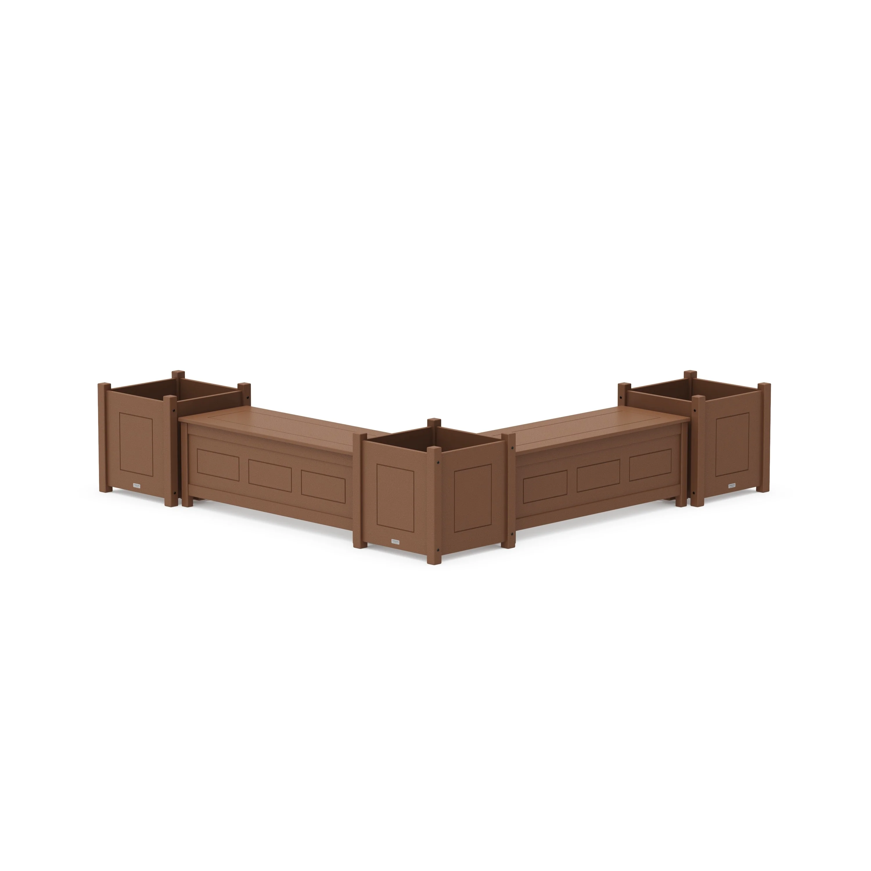 48" Country Living L- Shaped Planter Storage Bench Corner Set- Large - Image 8