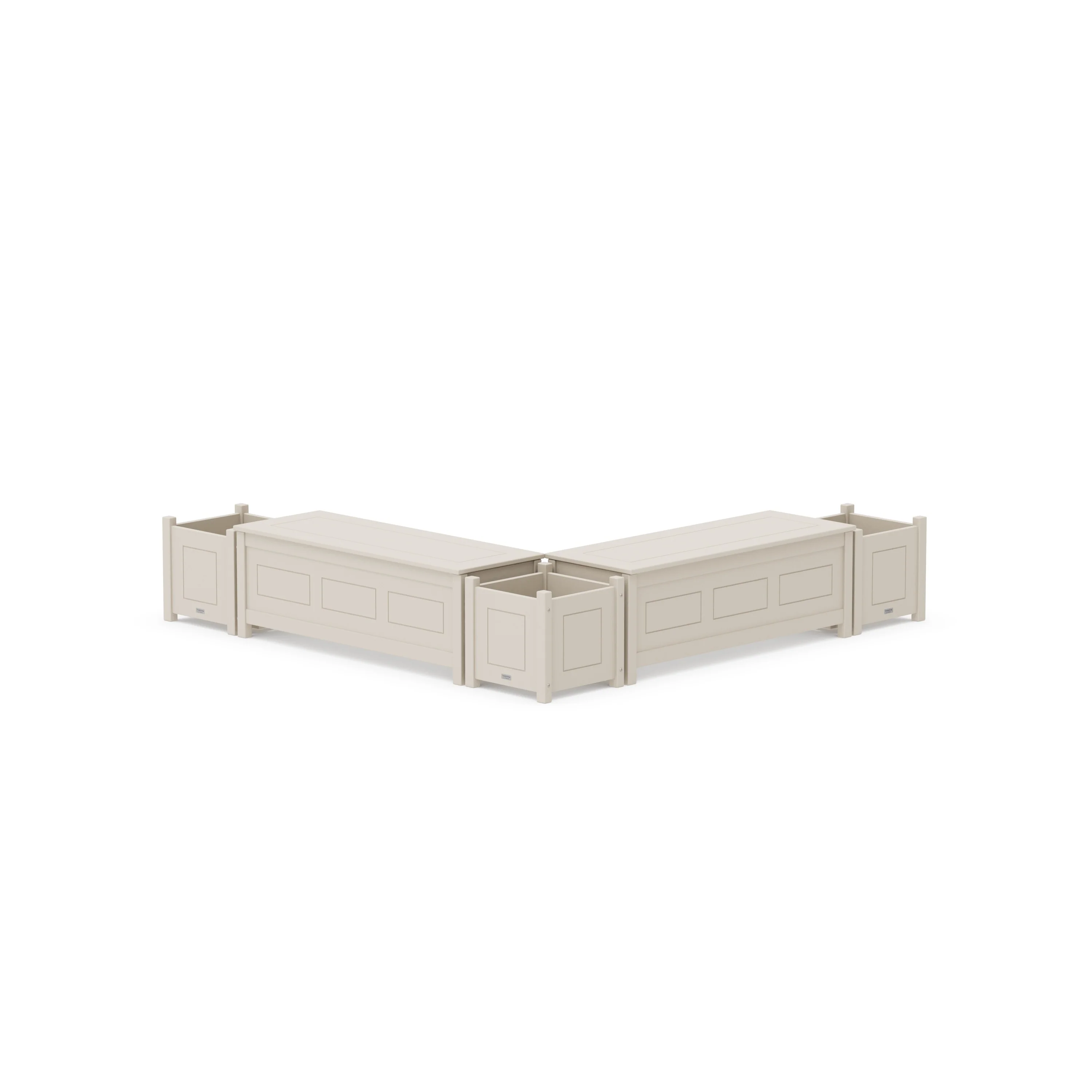 48" Country Living L- Shaped Planter Storage Bench Corner Set - Image 3