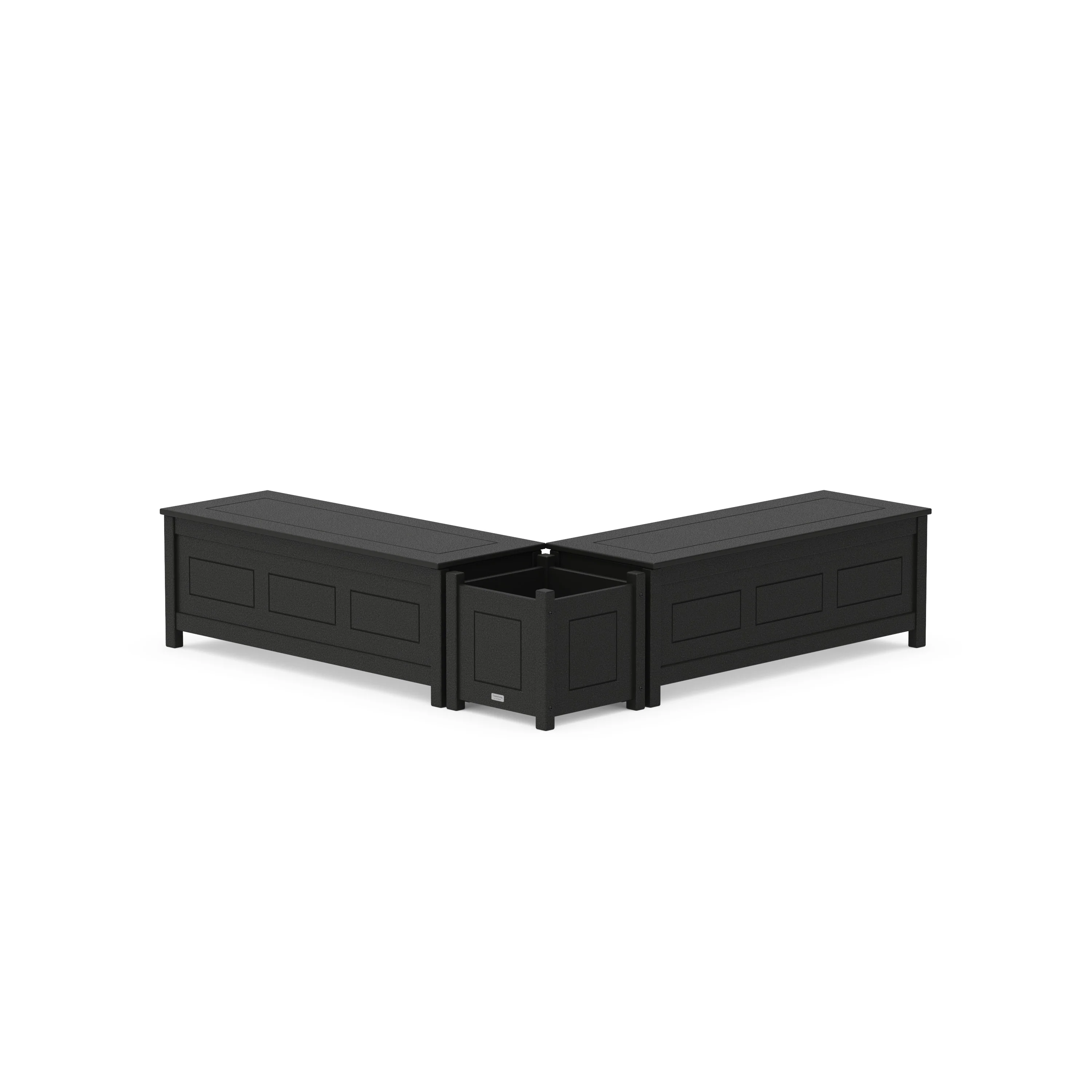 48" Country Living L- Shaped Planter Storage Bench Set - Image 7