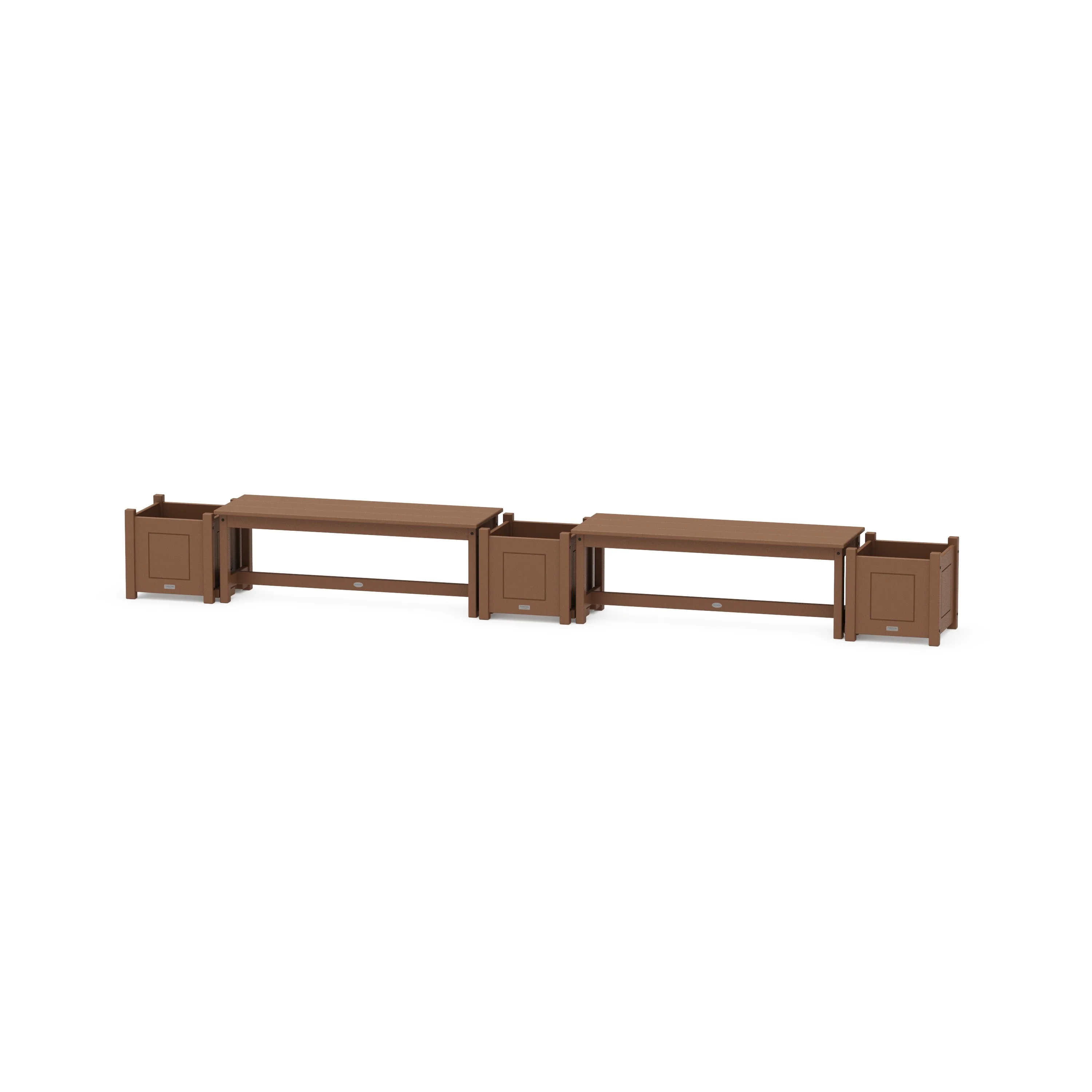48" Country Living Straight Double Planter Bench Set - Image 3