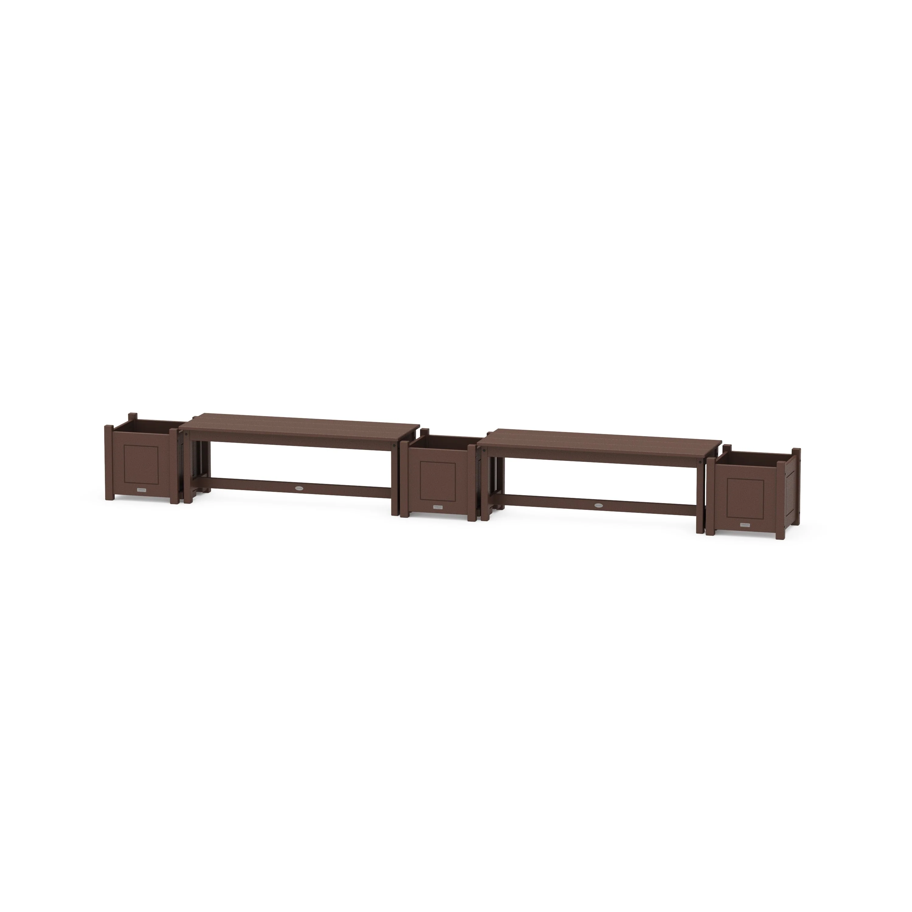 48" Country Living Straight Double Planter Bench Set - Image 4