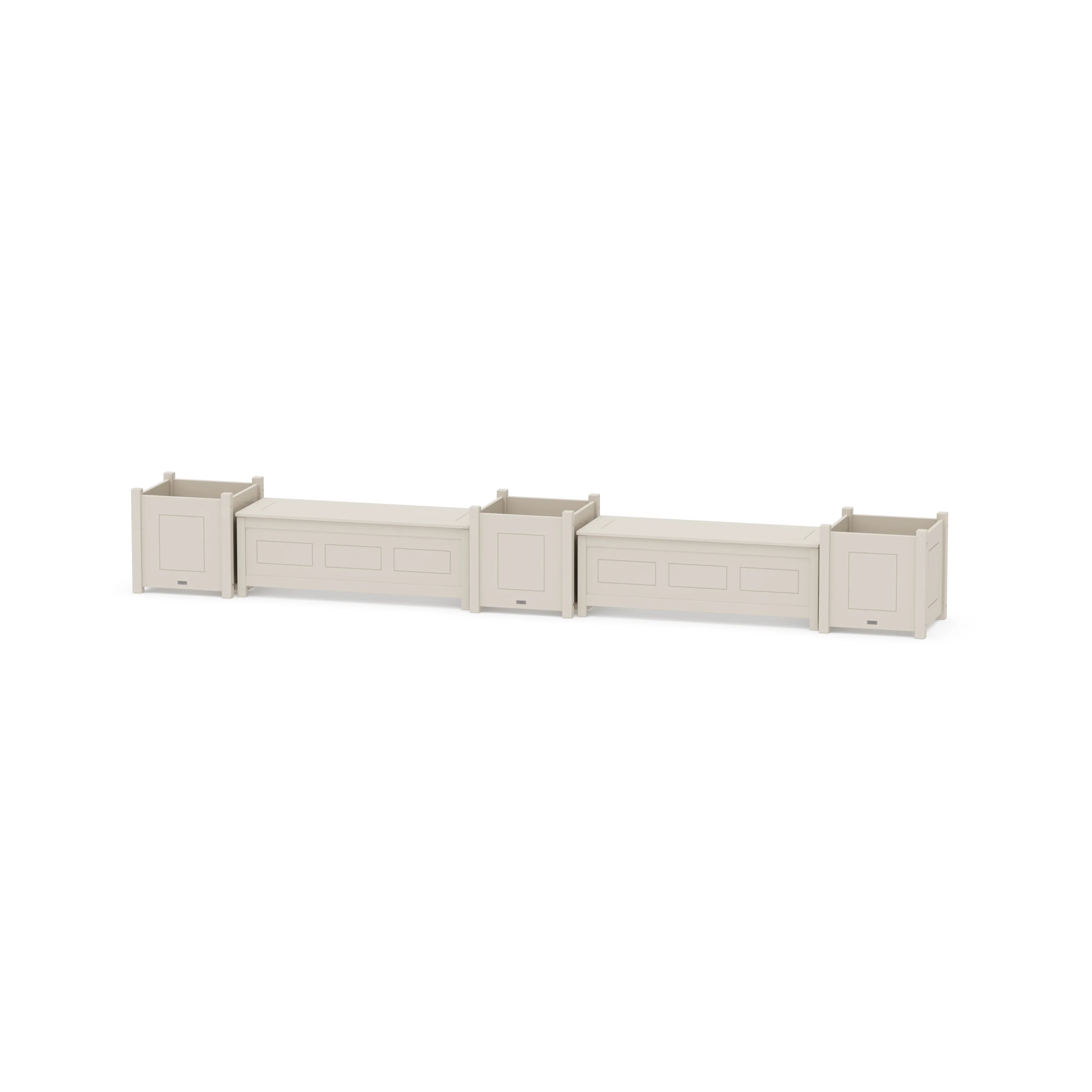 48" Country Living Straight Double Planter Storage Bench Set- Large - Image 7