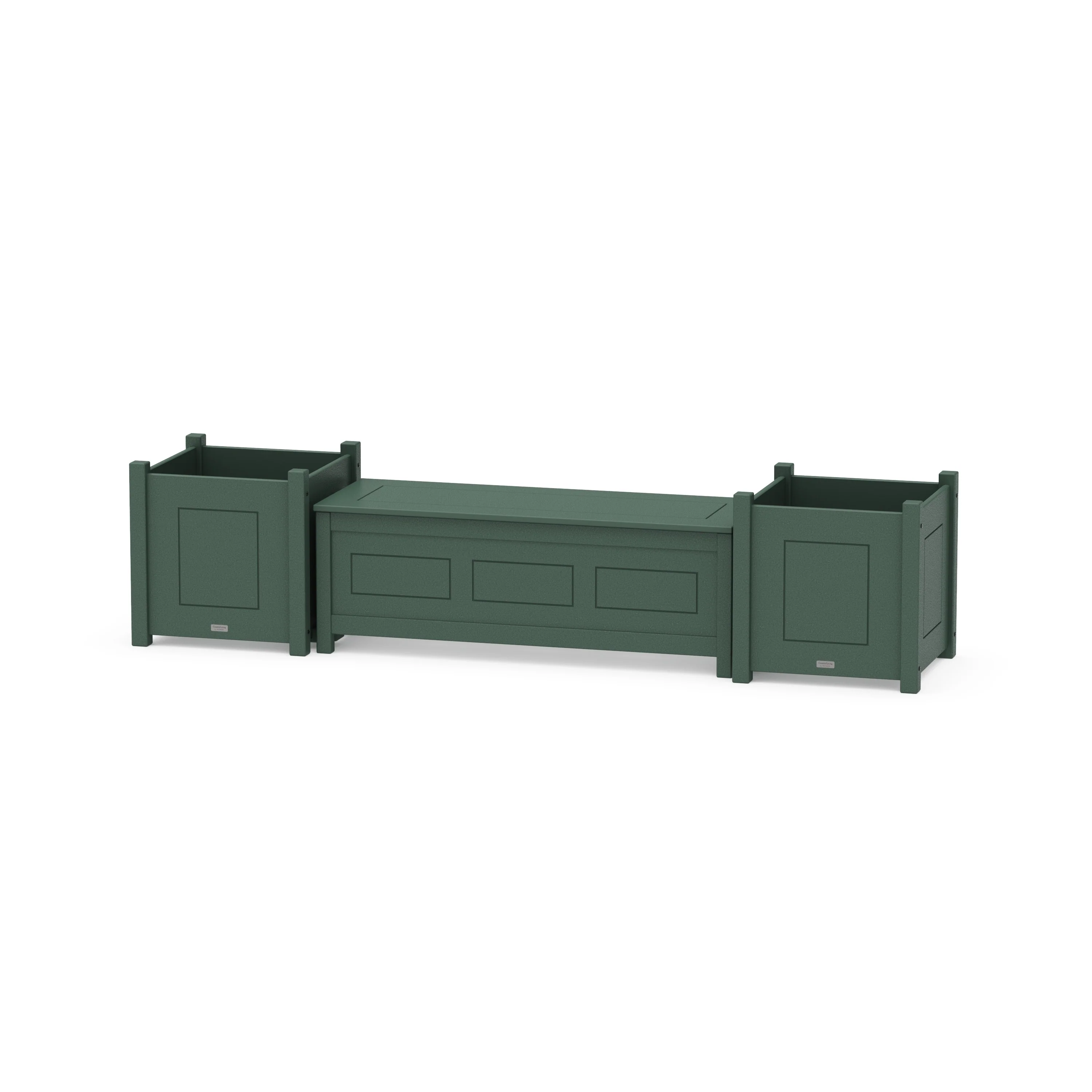 48" Country Living Straight Planter Storage Bench Set- Large - Image 6