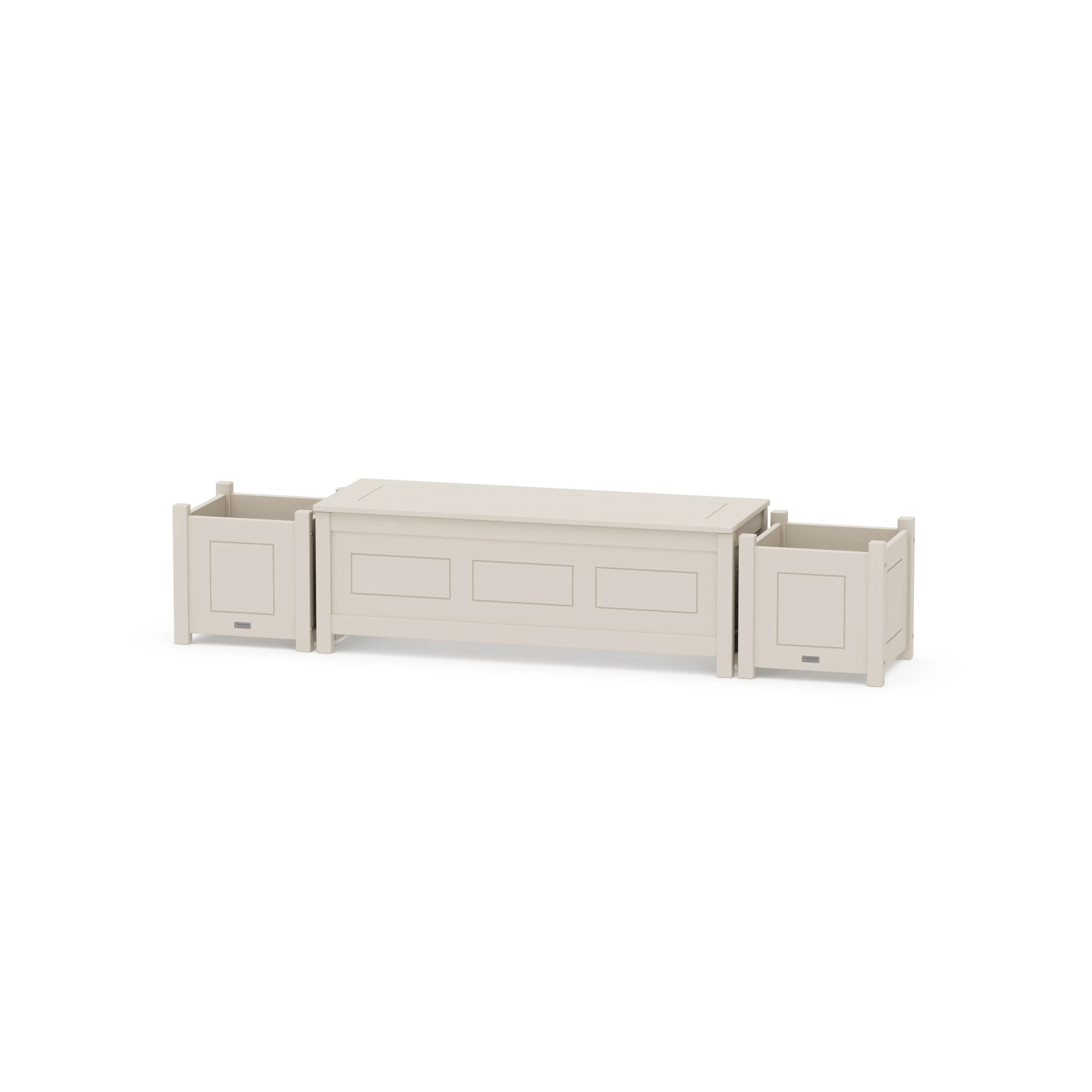 48" Country Living Straight Planter Storage Bench Set - Image 3