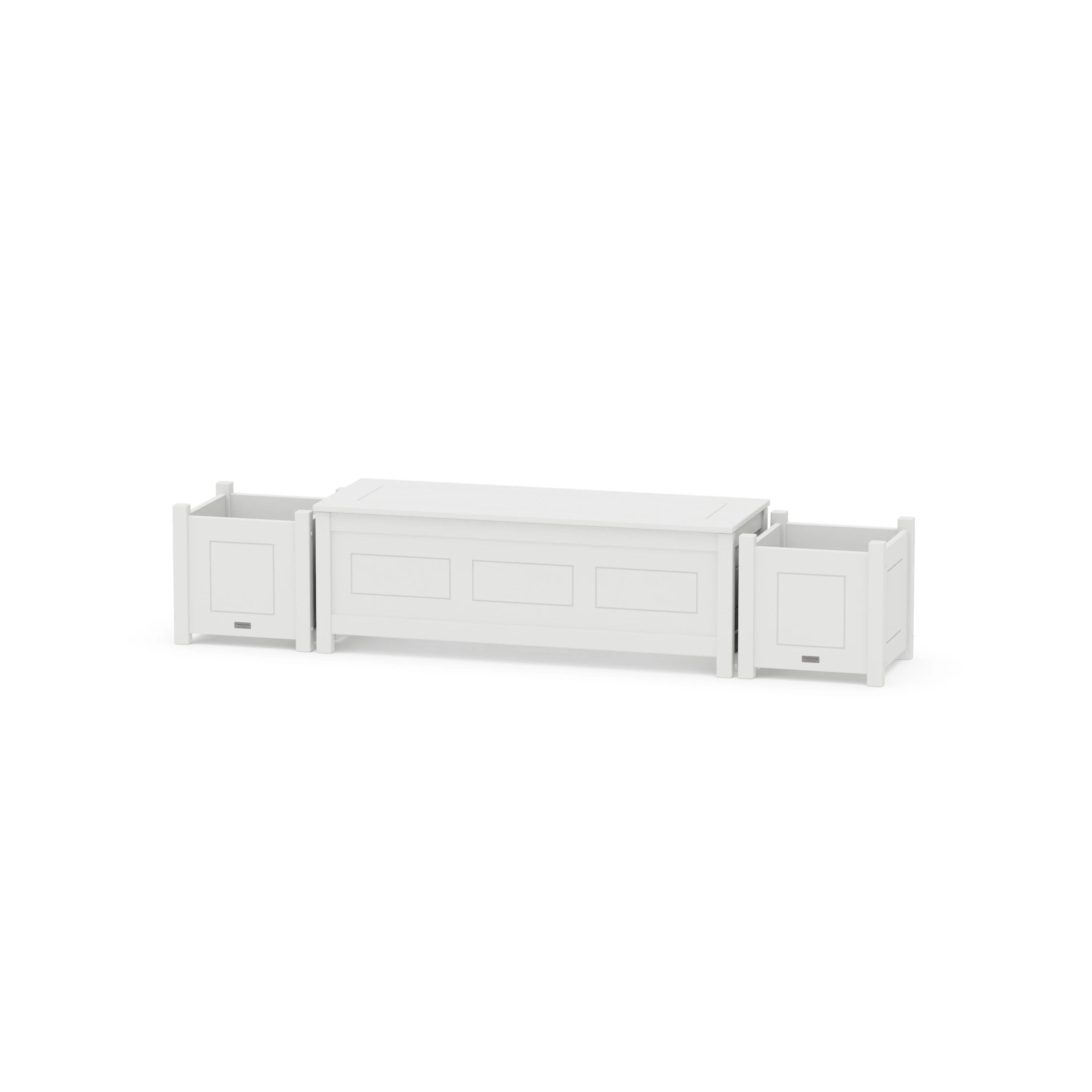 48" Country Living Straight Planter Storage Bench Set - Image 4