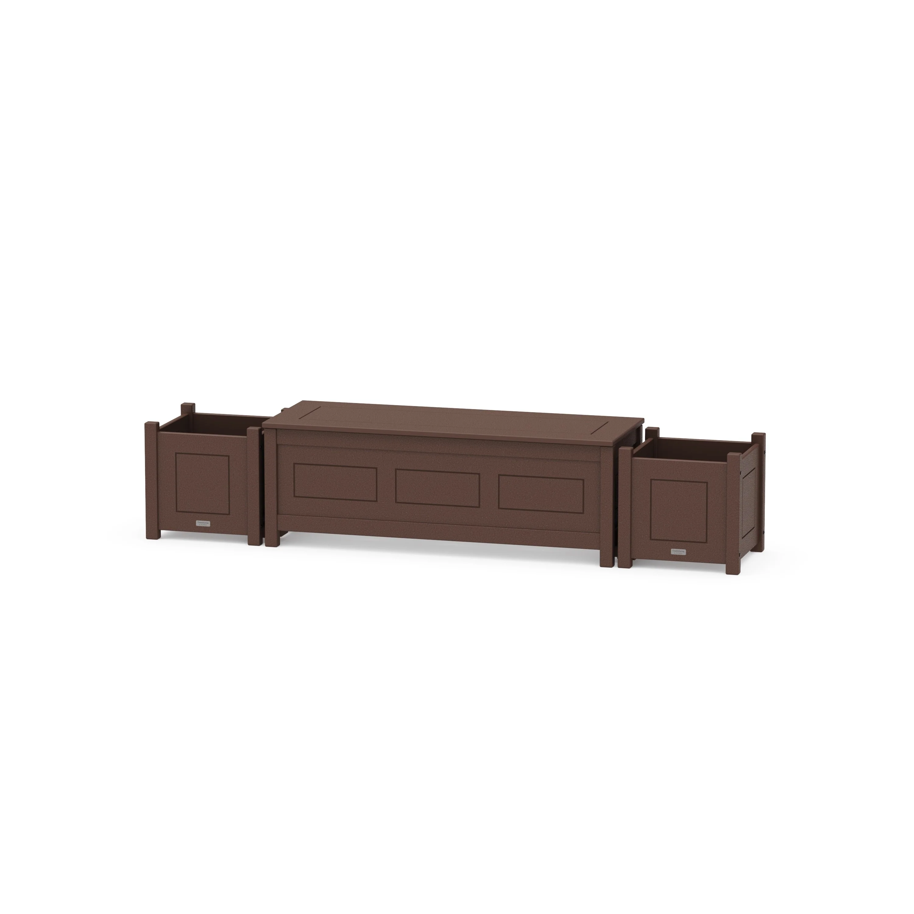 48" Country Living Straight Planter Storage Bench Set - Image 5