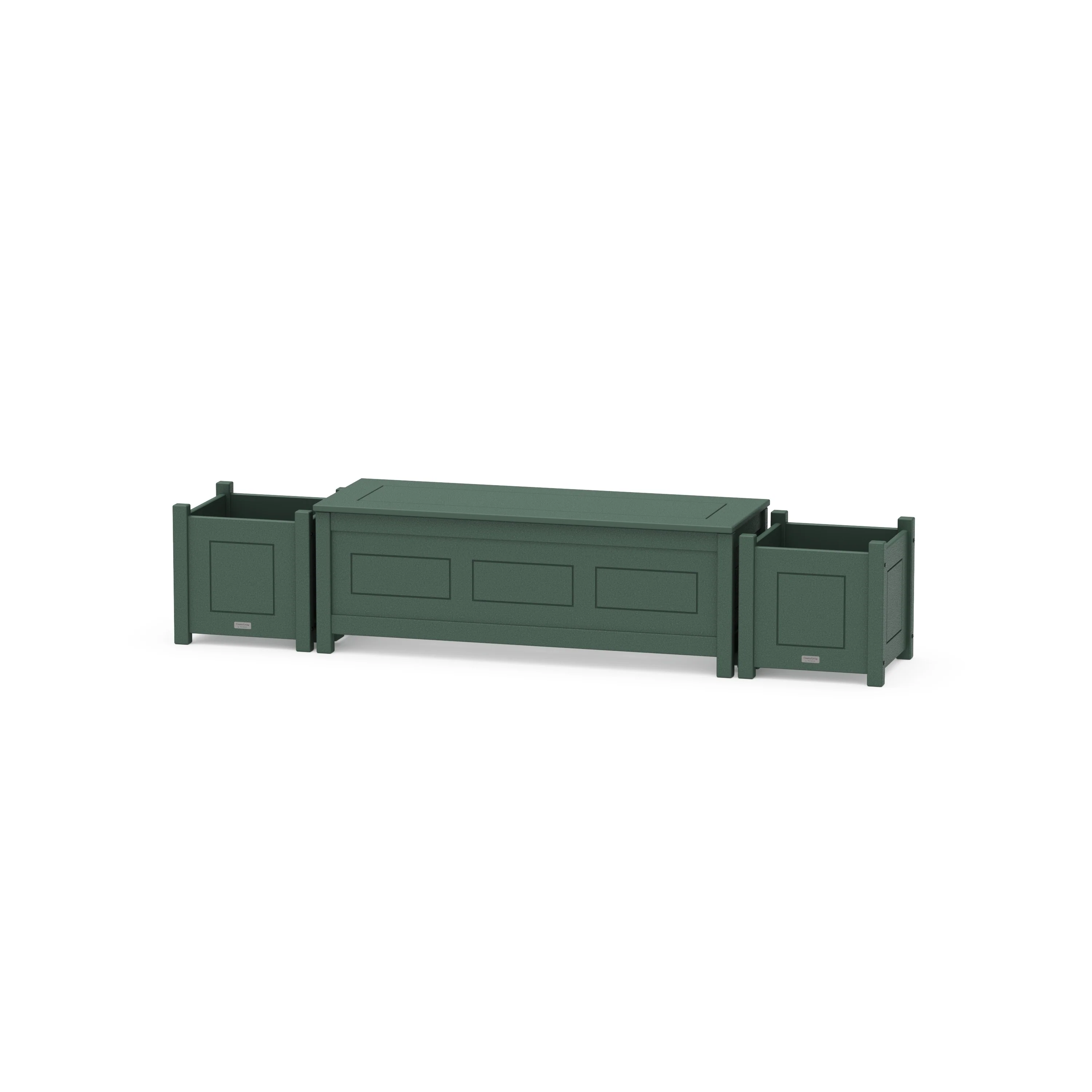 48" Country Living Straight Planter Storage Bench Set - Image 7