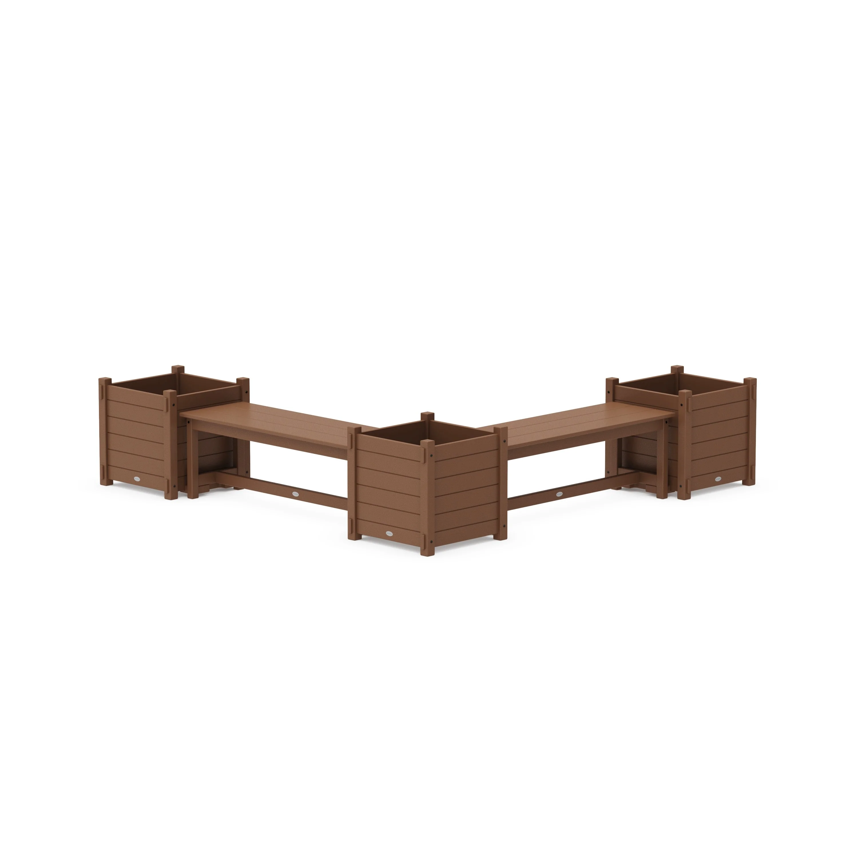 48" Nautical L- Shaped Planter Bench Corner Set - Large - Image 8