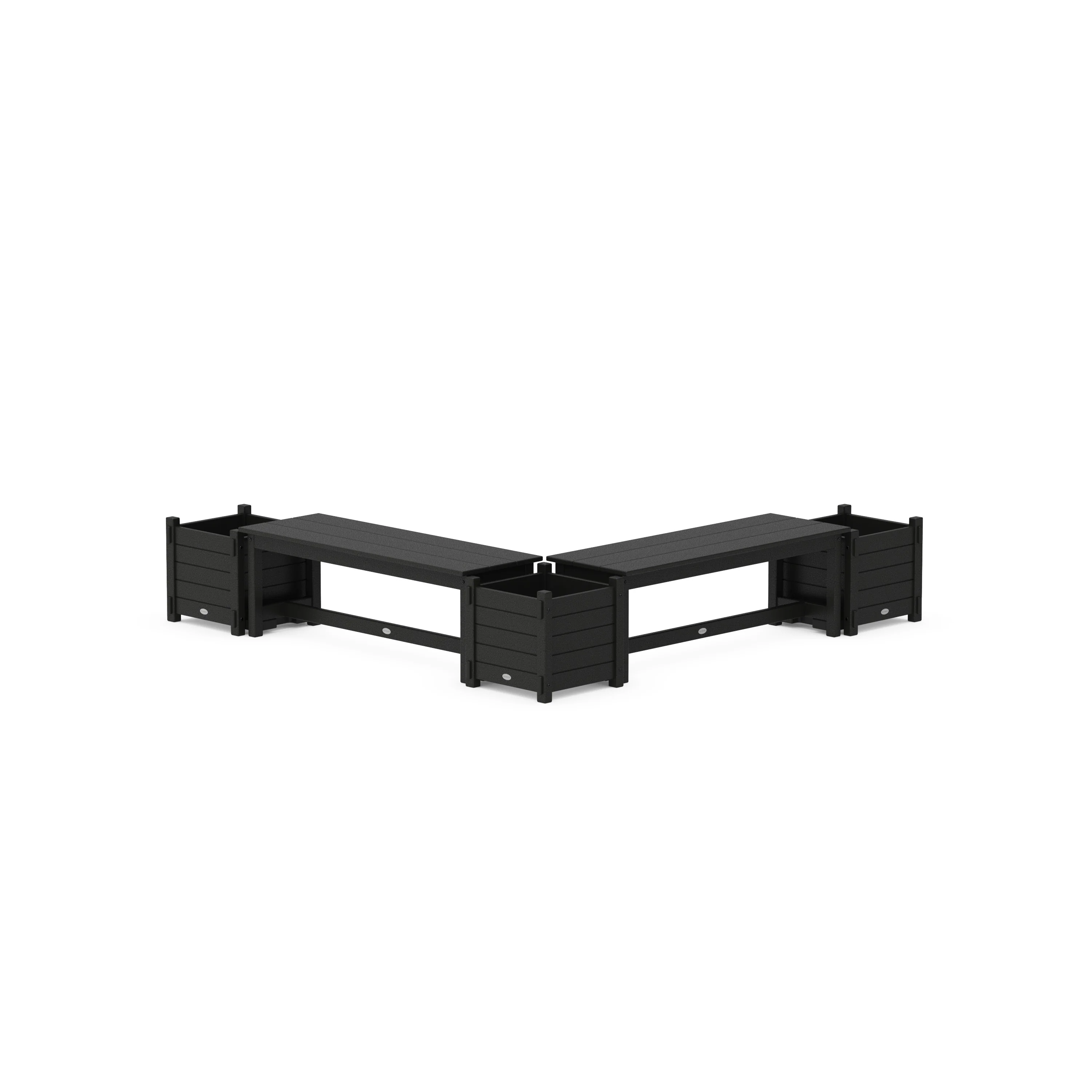 48" Nautical L- Shaped Planter Bench Corner Set - Image 6