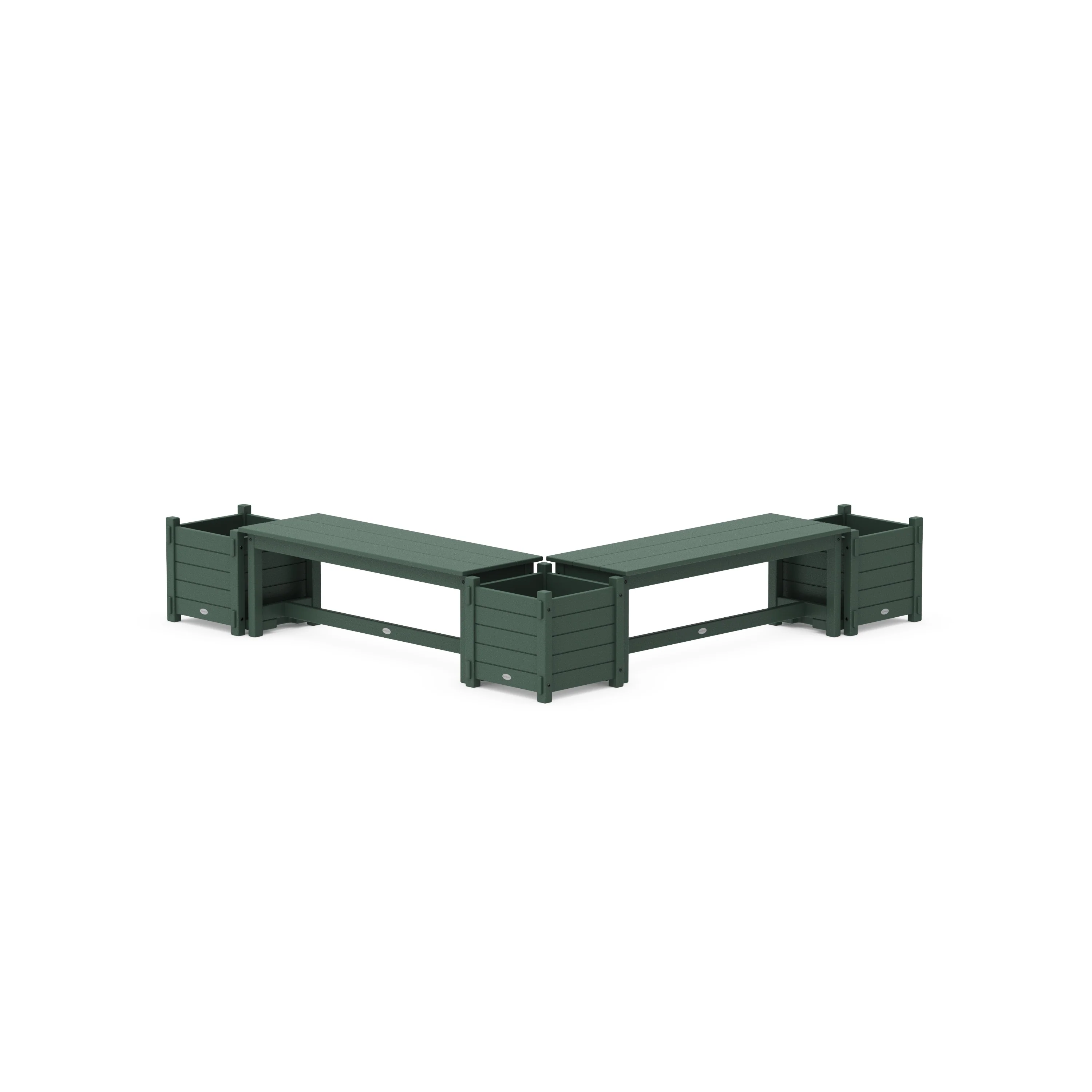 48" Nautical L- Shaped Planter Bench Corner Set - Image 8