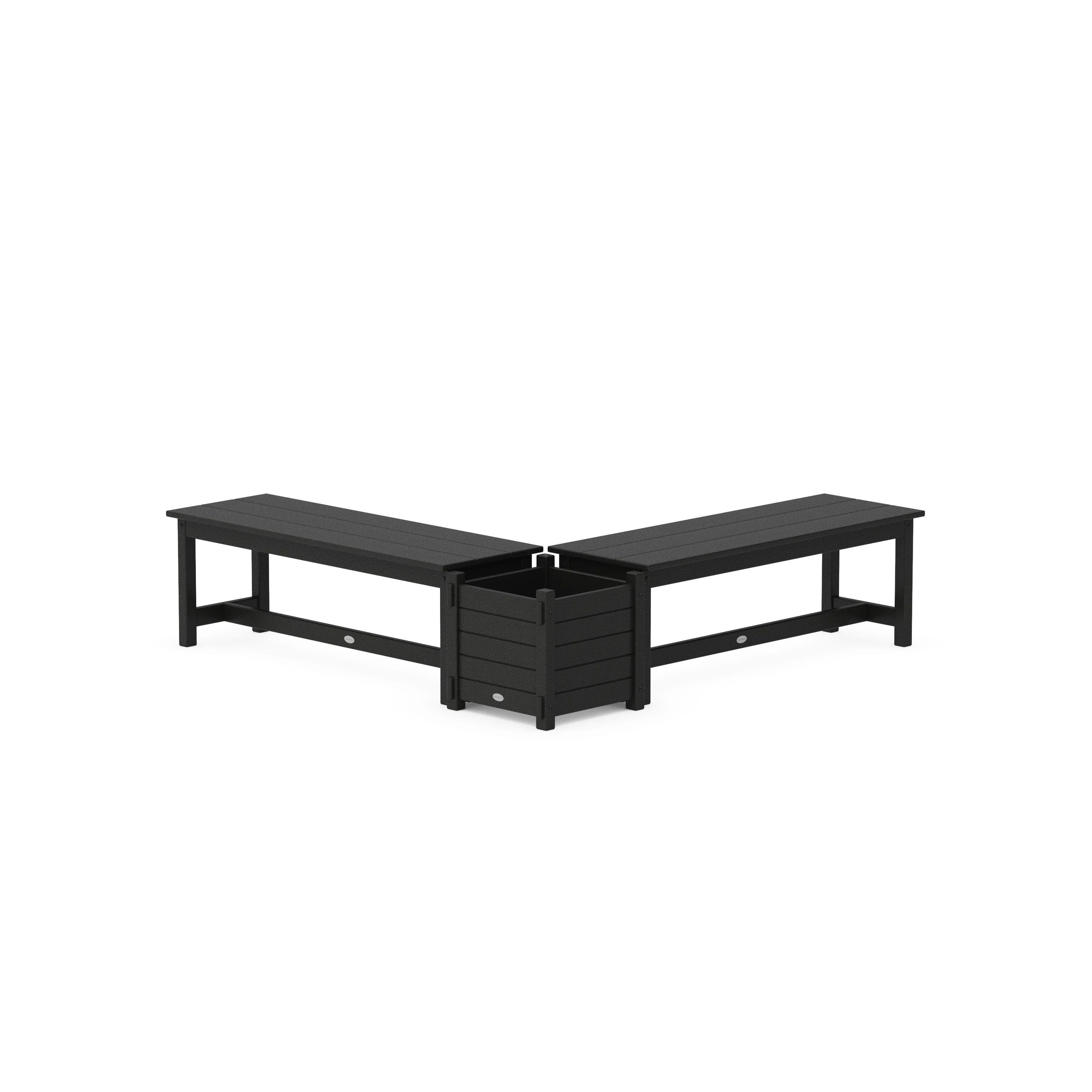 48" Nautical L- Shaped Planter Bench Set - Image 3