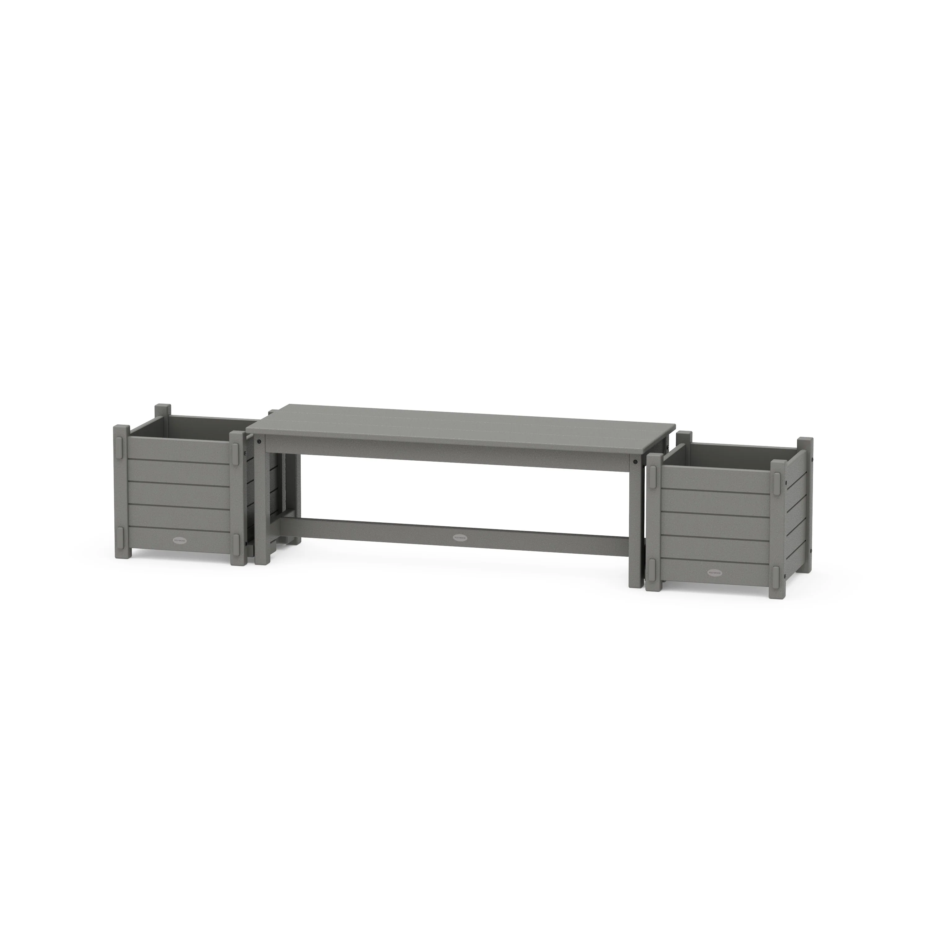 48" Nautical Straight Planter Bench Set