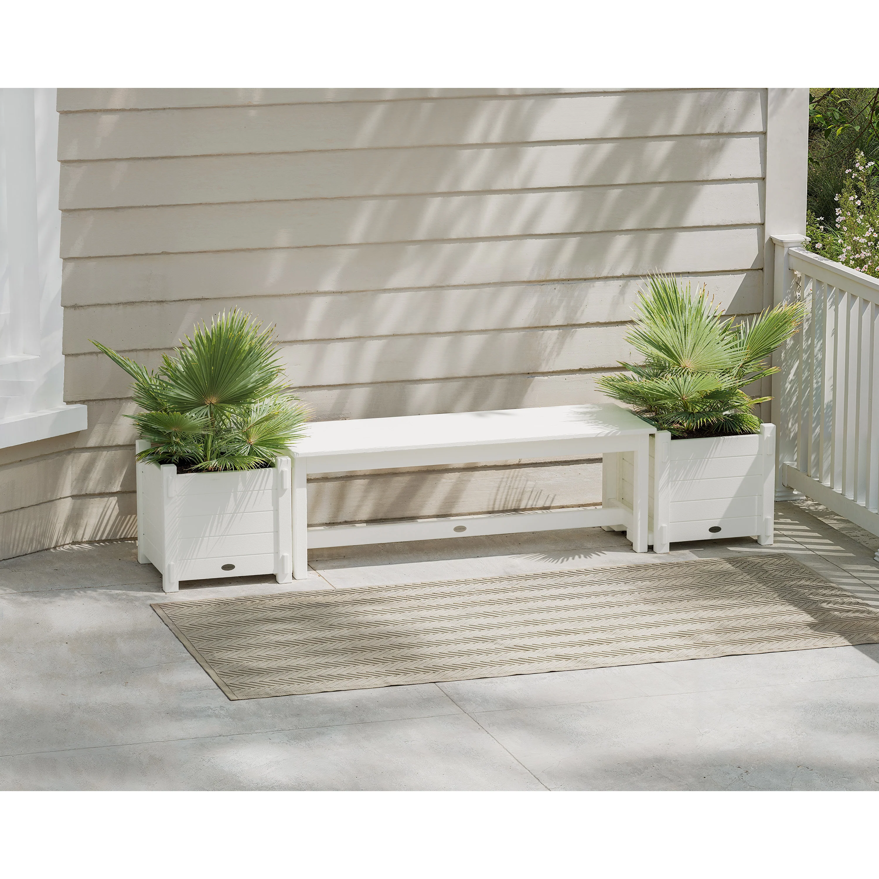 48" Nautical Straight Planter Bench Set - Image 2