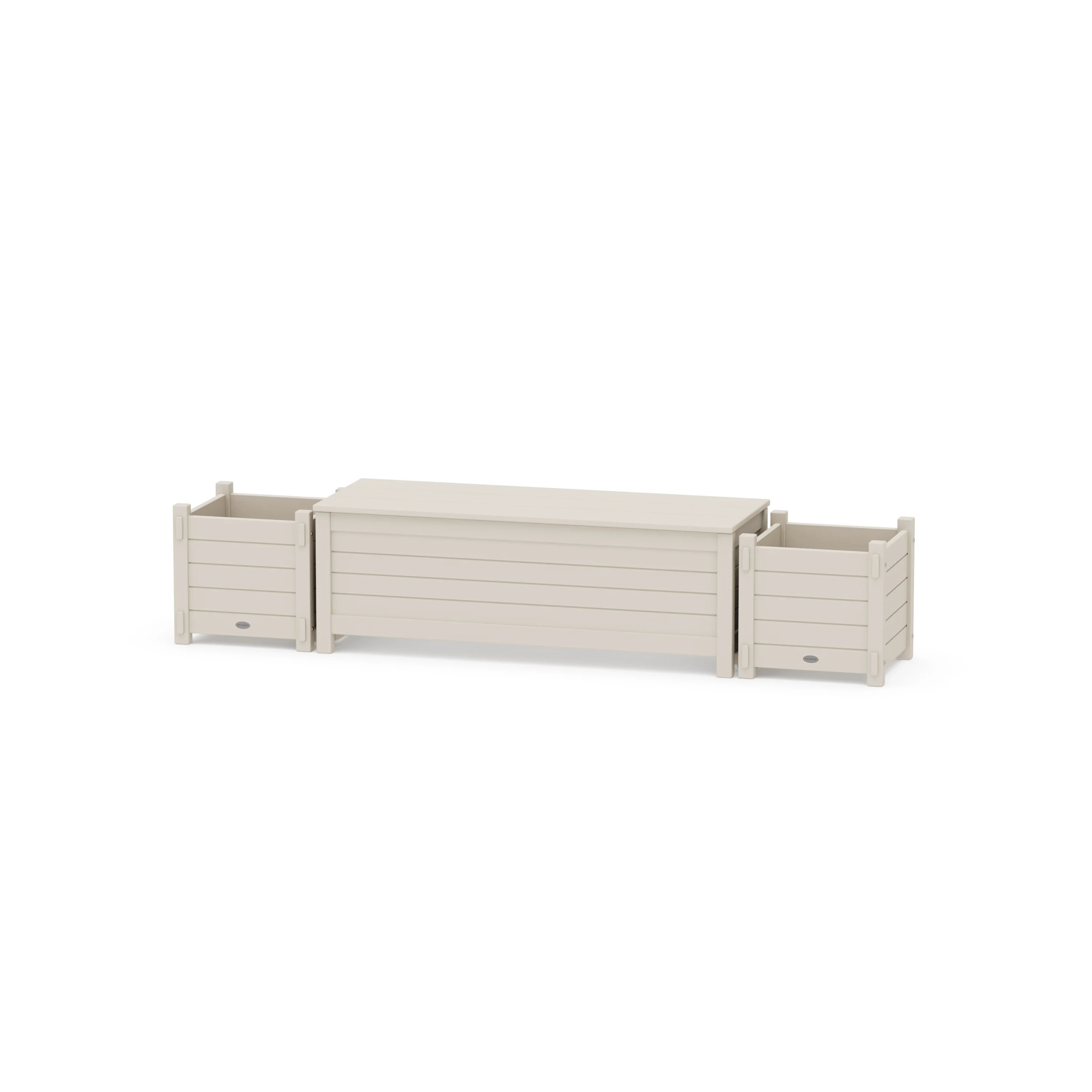 48" Nautical Straight Planter Storage Bench Set - Image 5