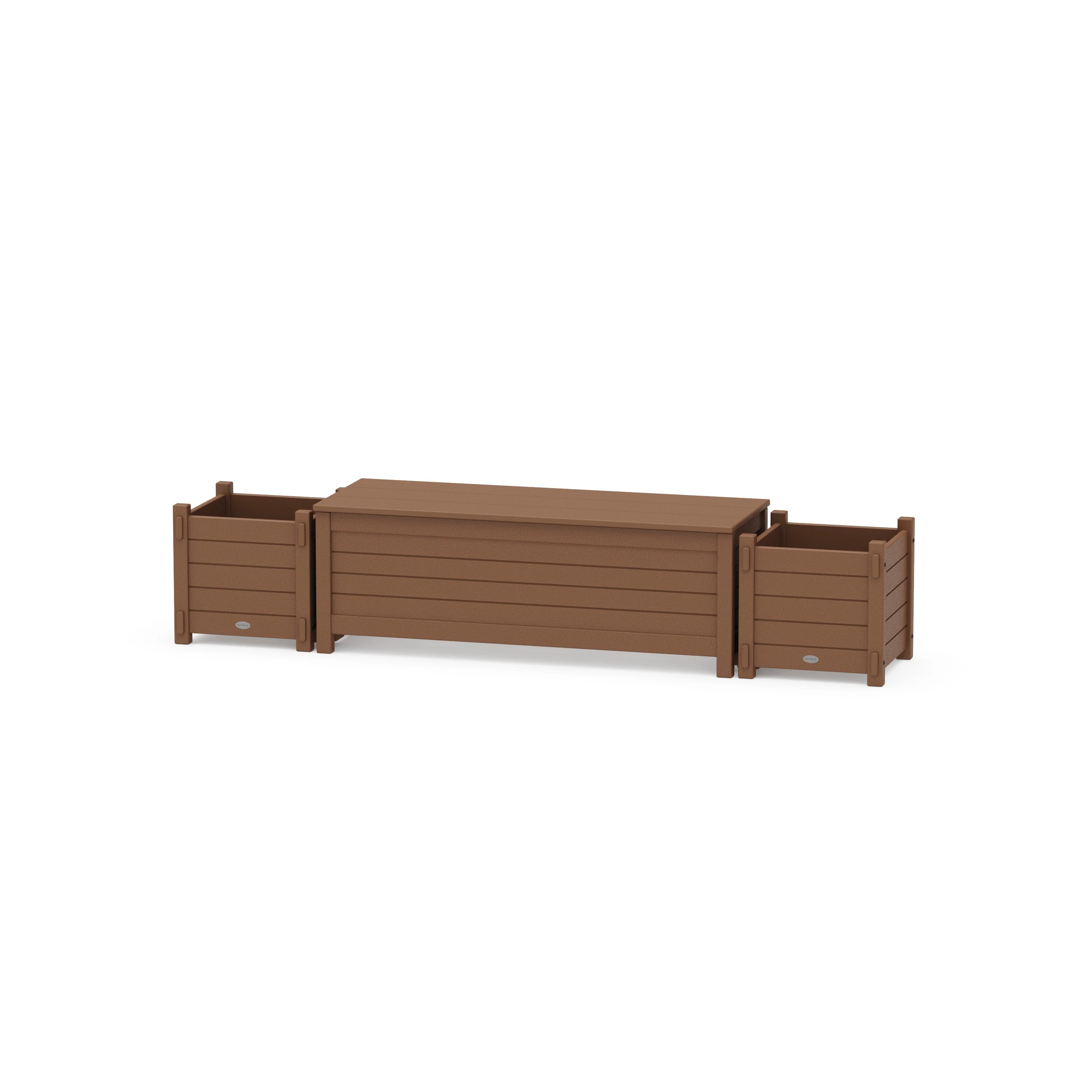 48" Nautical Straight Planter Storage Bench Set - Image 6