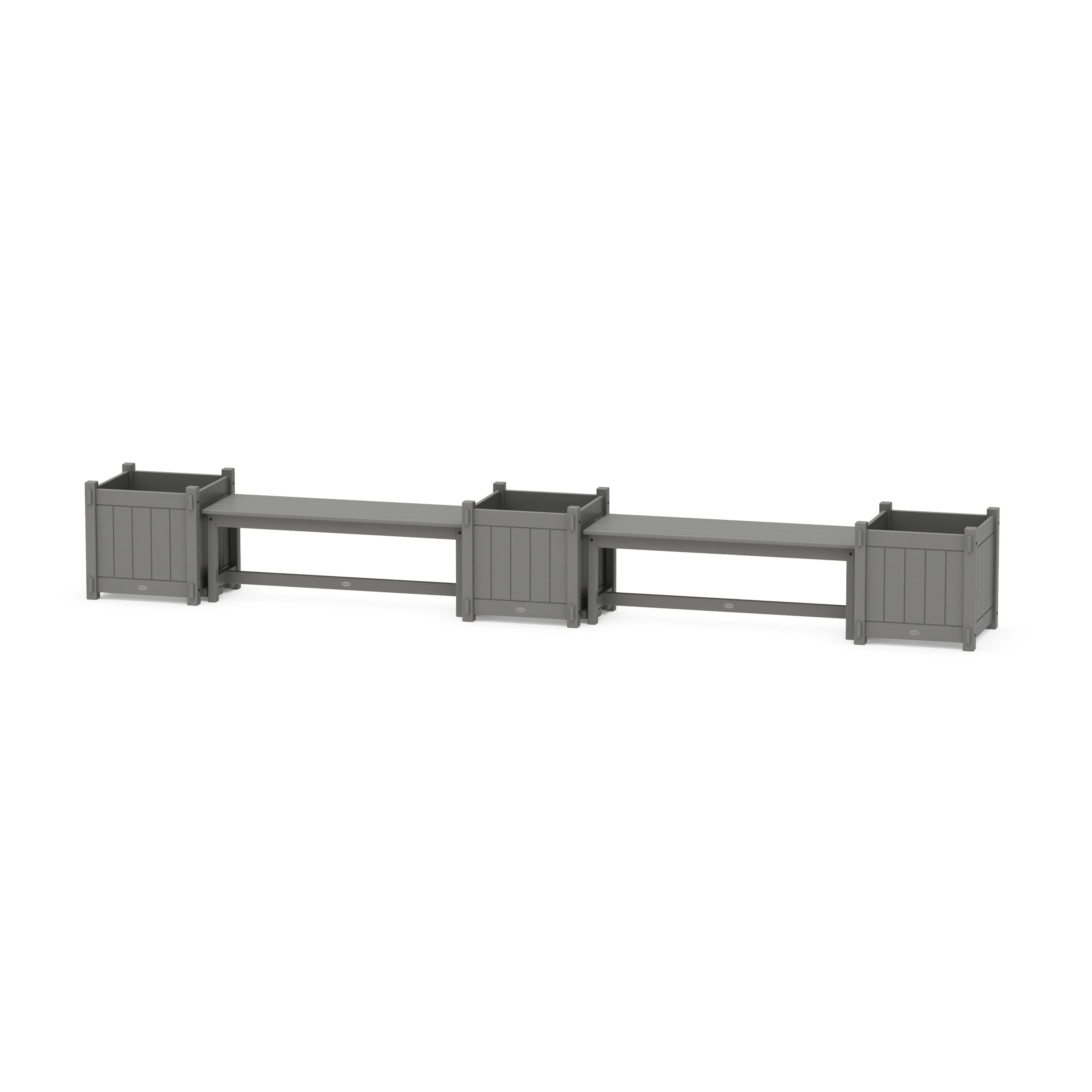 48" Vineyard L- Shaped Planter Bench Corner Set - Large - Image 2