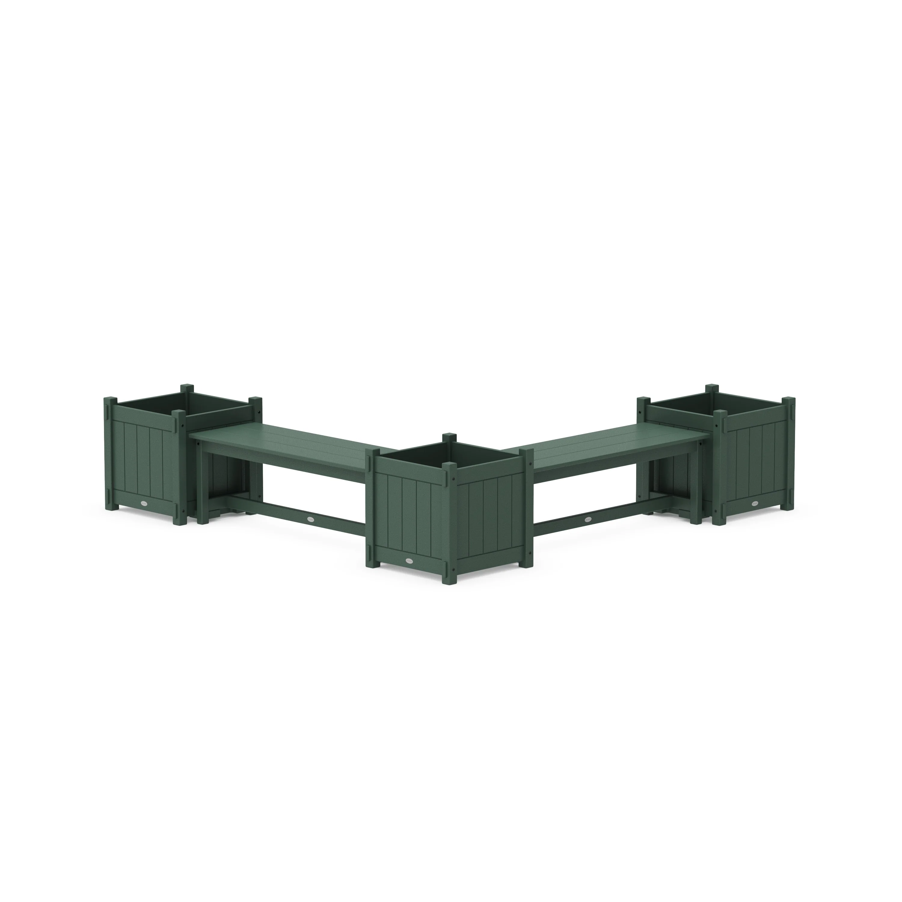 48" Vineyard L- Shaped Planter Bench Corner Set - Large - Image 3