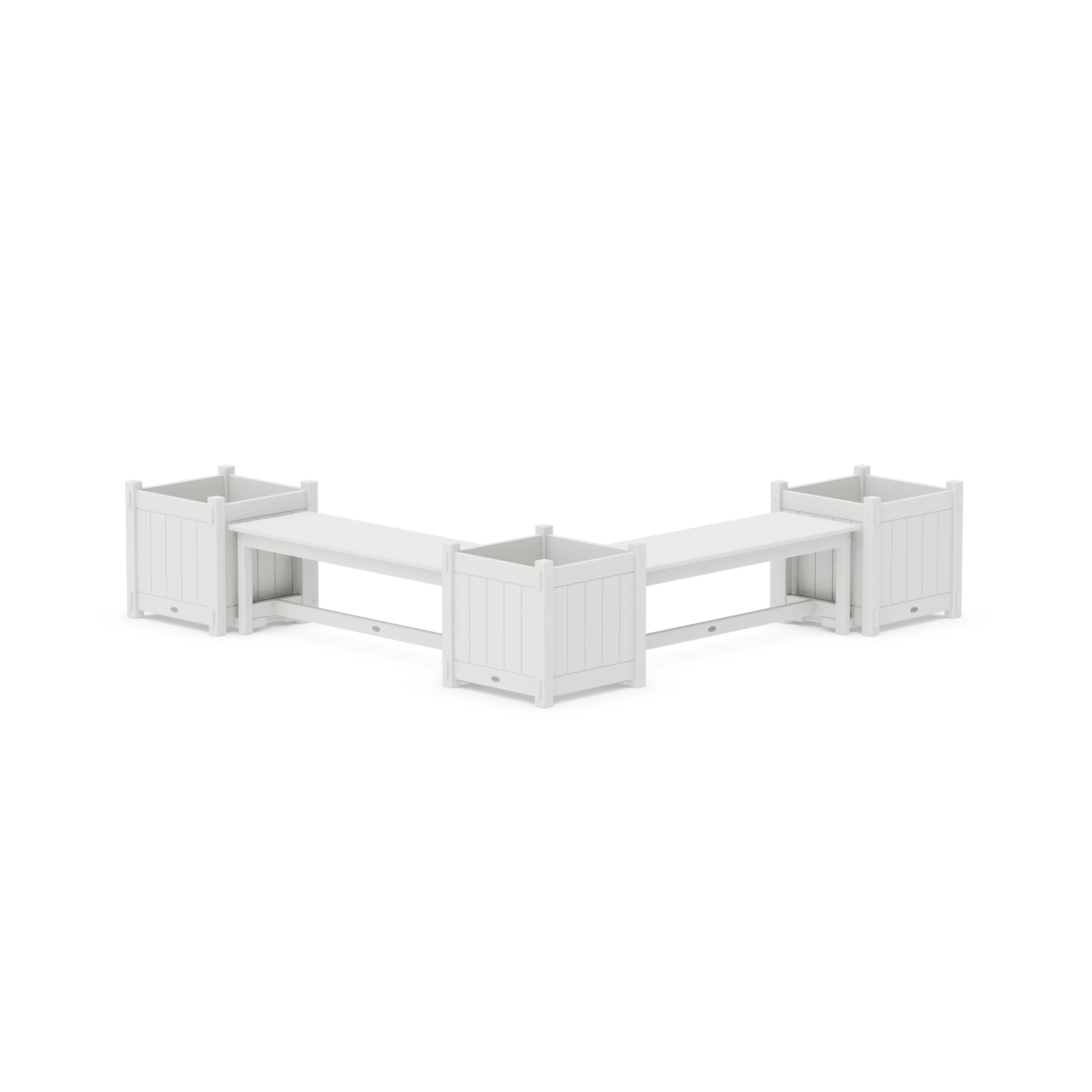 48" Vineyard L- Shaped Planter Bench Corner Set - Large - Image 6