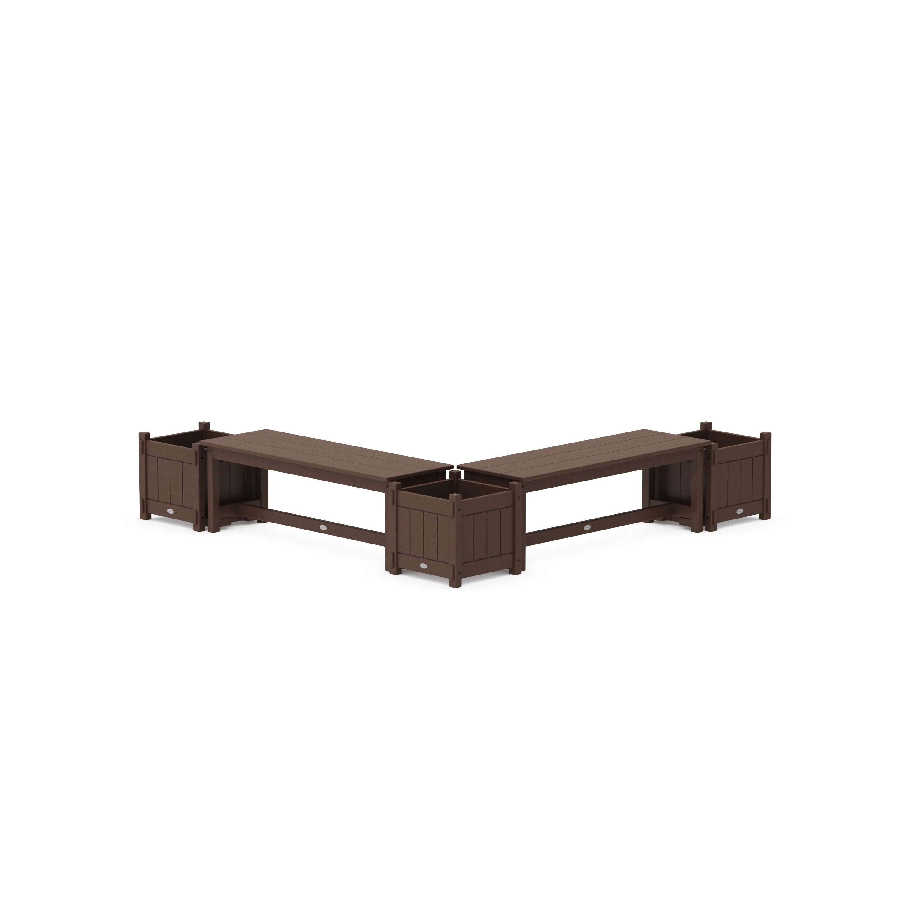 48" Vineyard L- Shaped Planter Bench Corner Set - Image 6