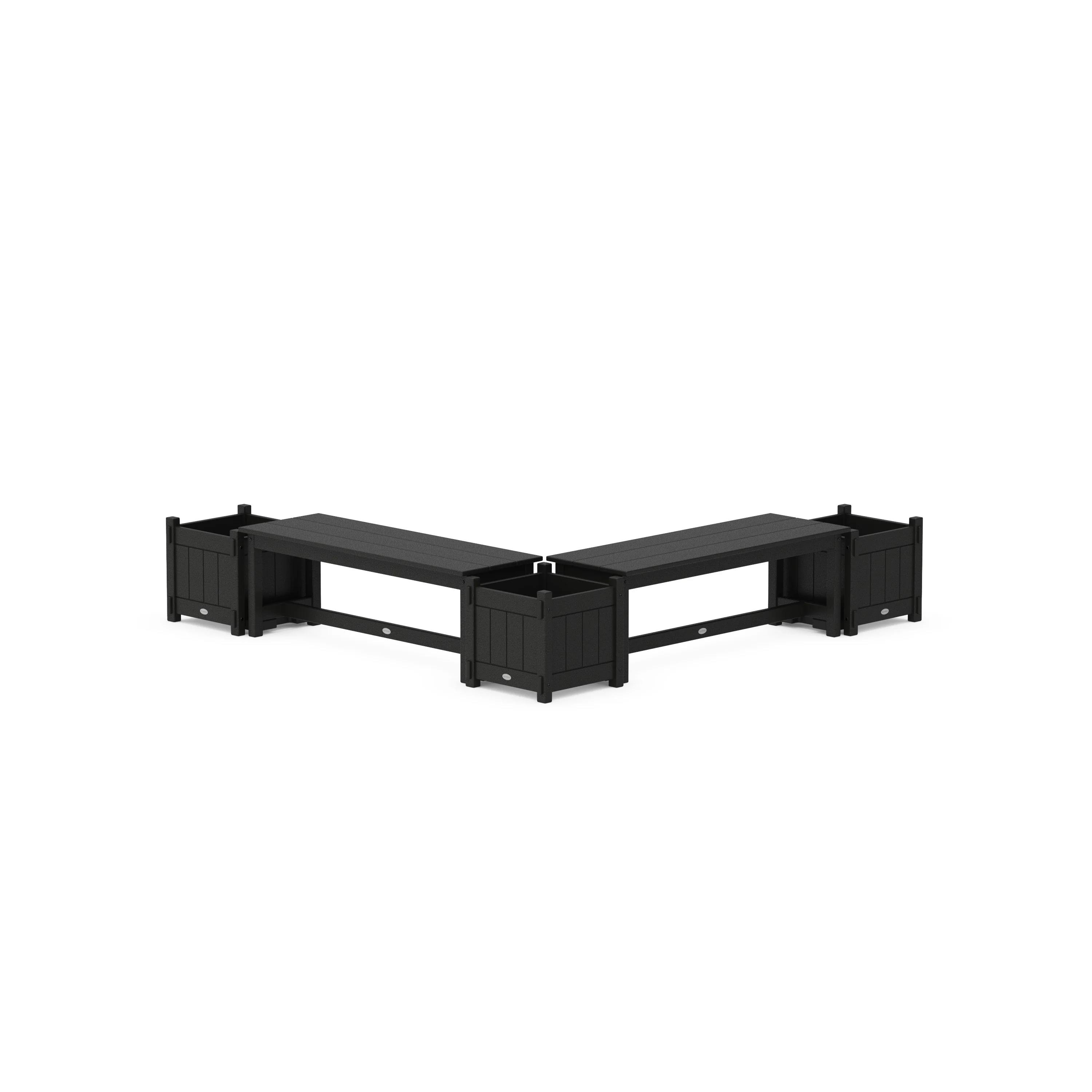 48" Vineyard L- Shaped Planter Bench Corner Set - Image 7