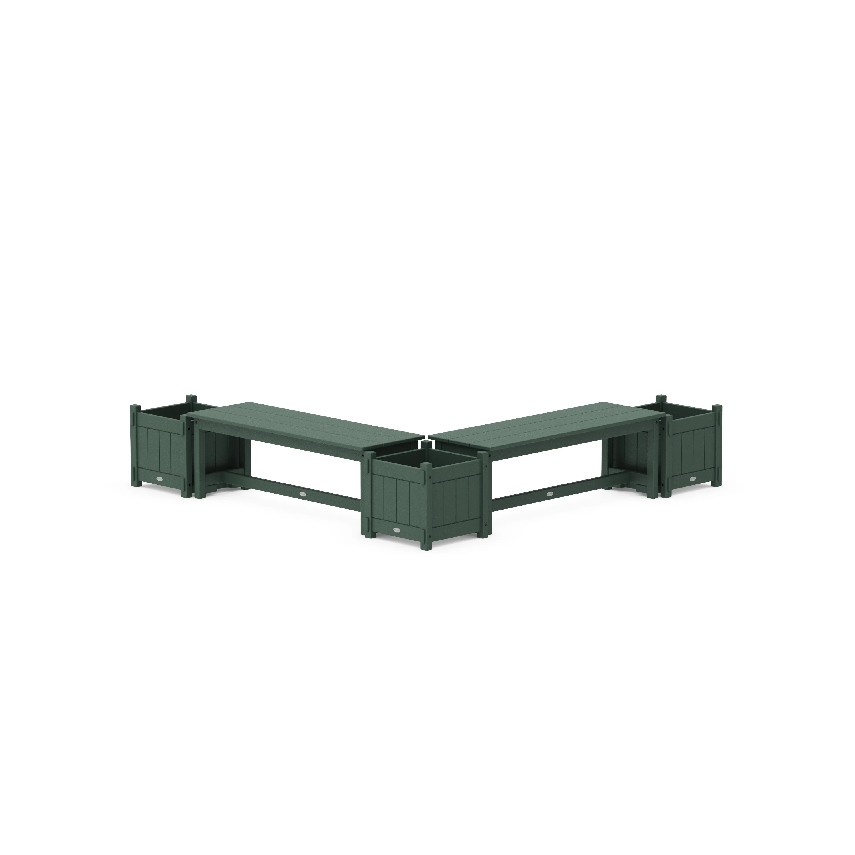 48" Vineyard L- Shaped Planter Bench Corner Set - Image 8