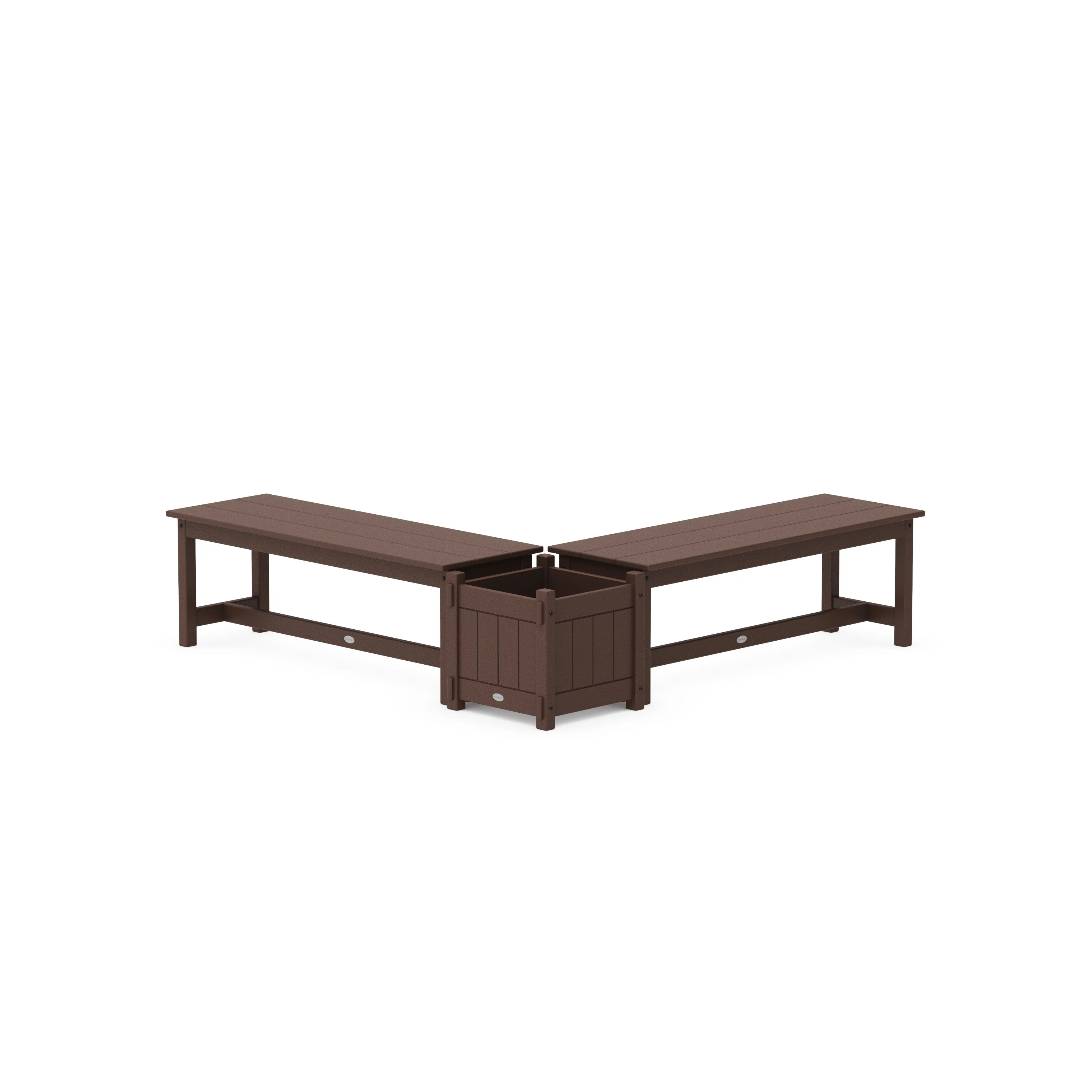 48" Vineyard L- Shaped Planter Bench Set - Image 4