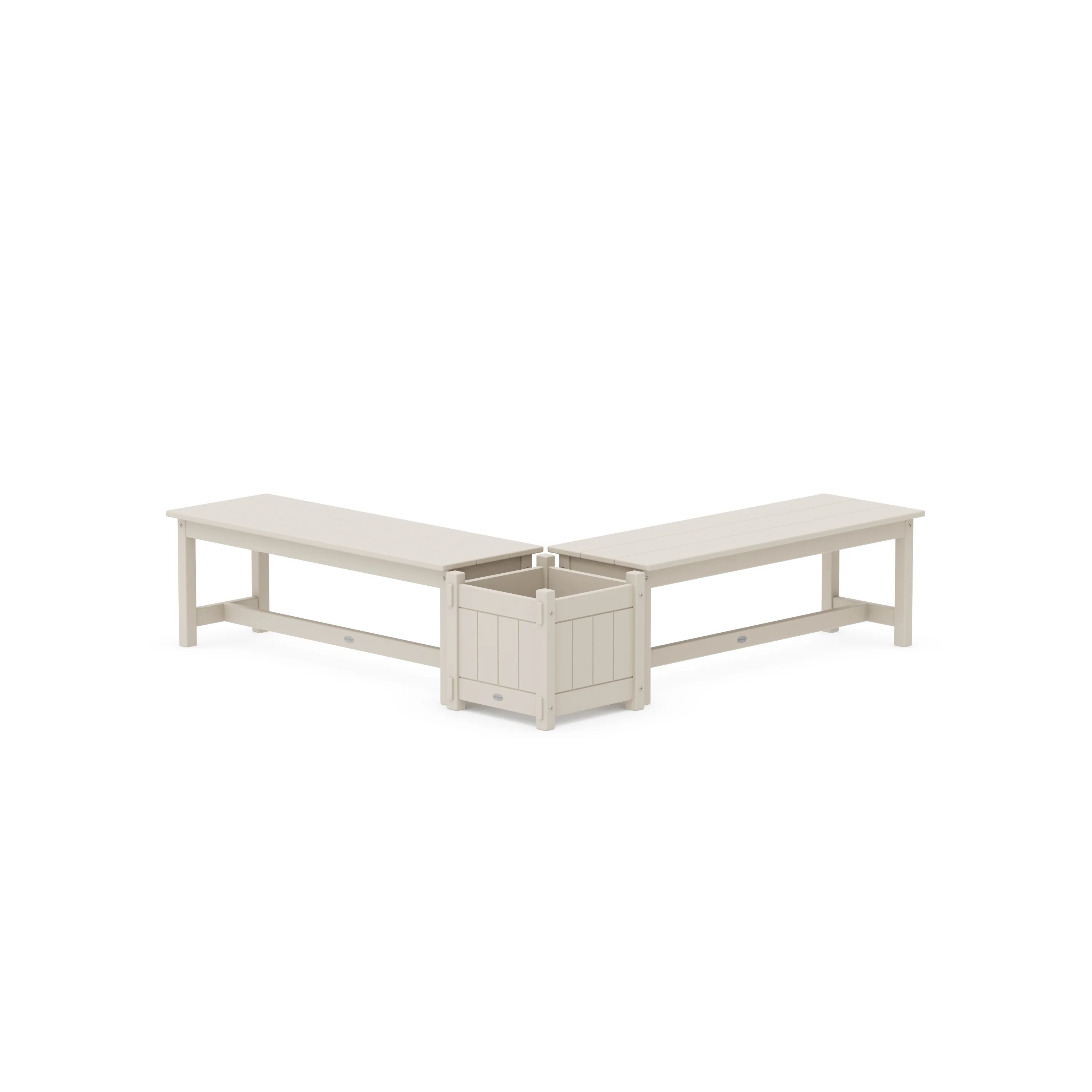 48" Vineyard L- Shaped Planter Bench Set - Image 7