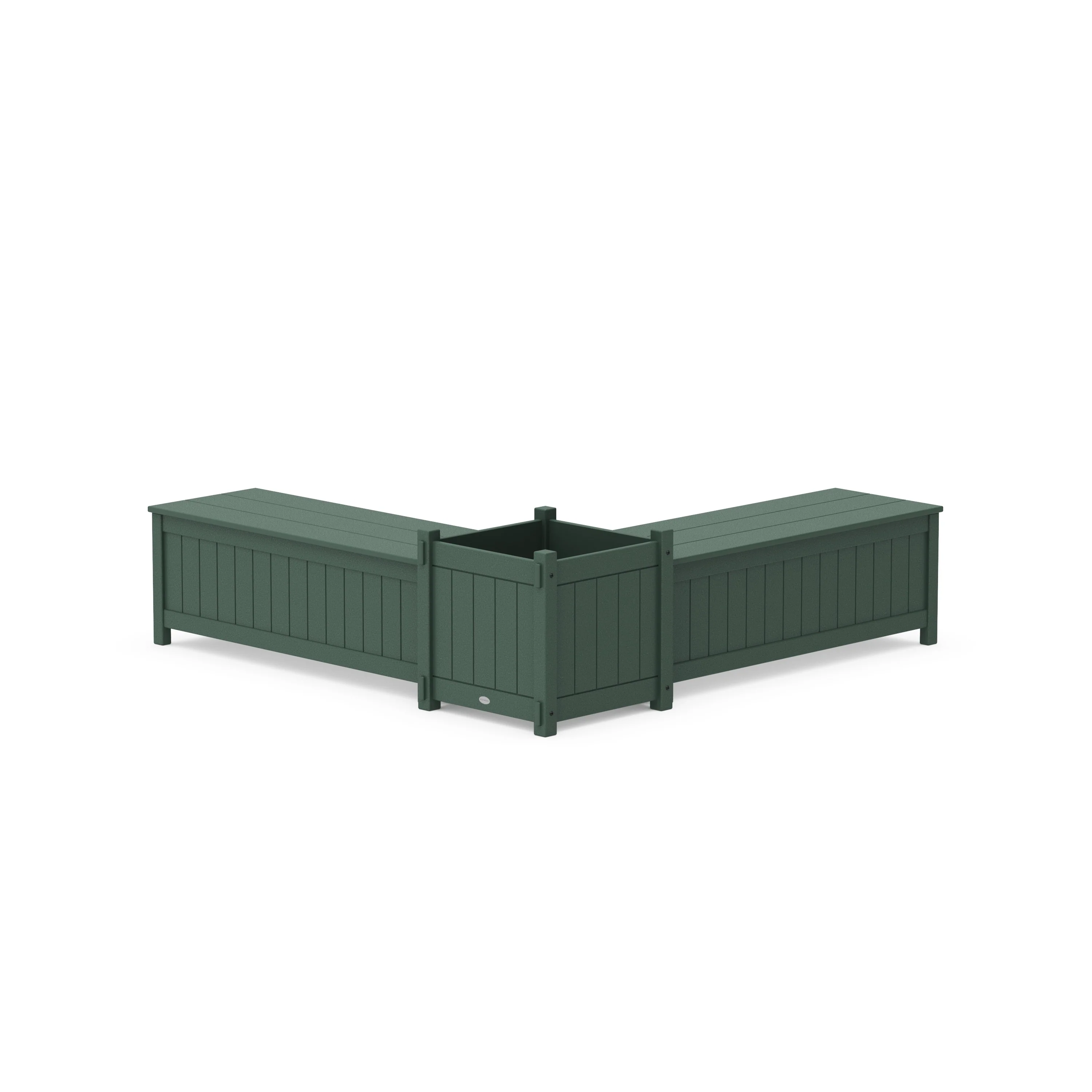 48" Vineyard L- Shaped Planter Storage Bench Set- Large - Image 2