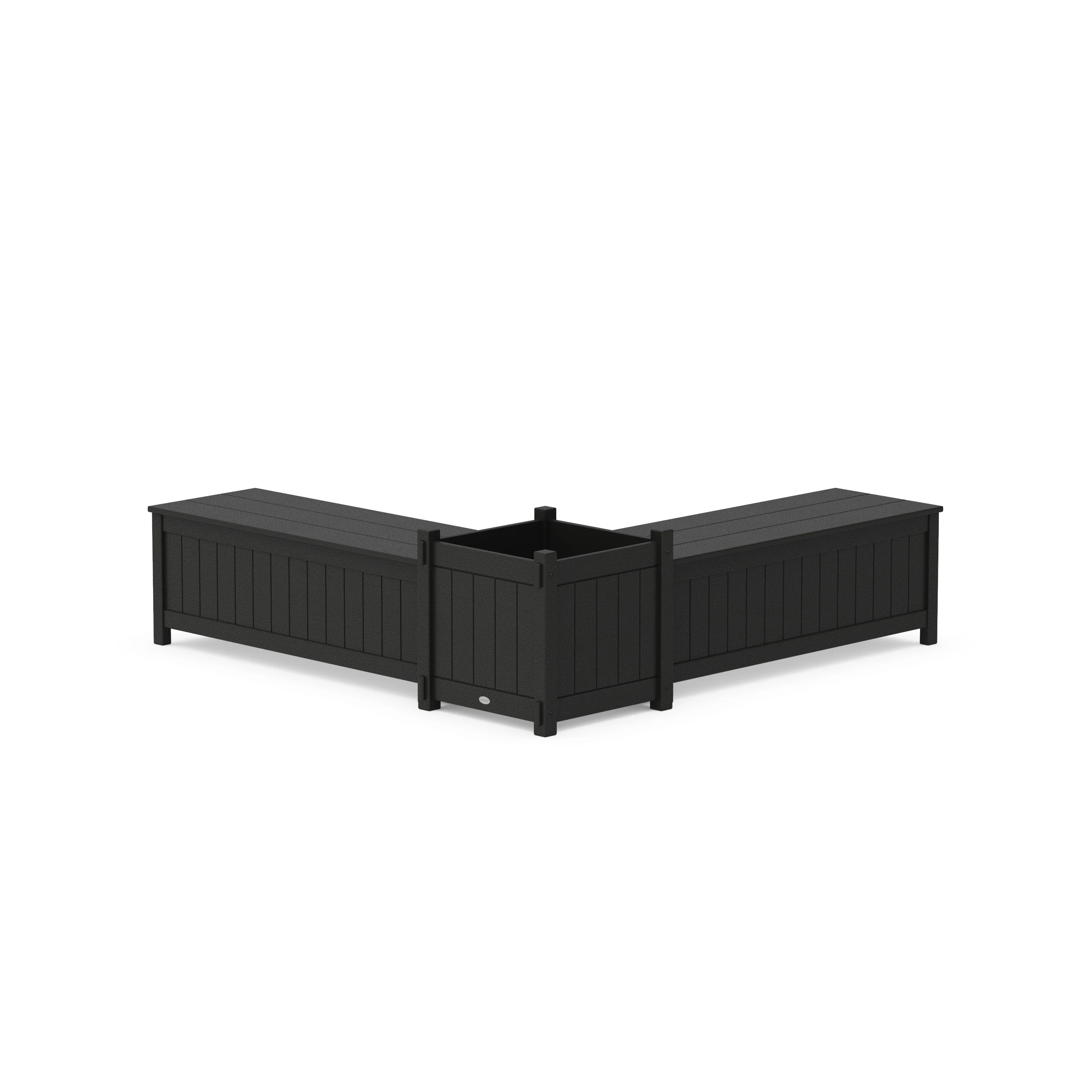 48" Vineyard L- Shaped Planter Storage Bench Set- Large - Image 6