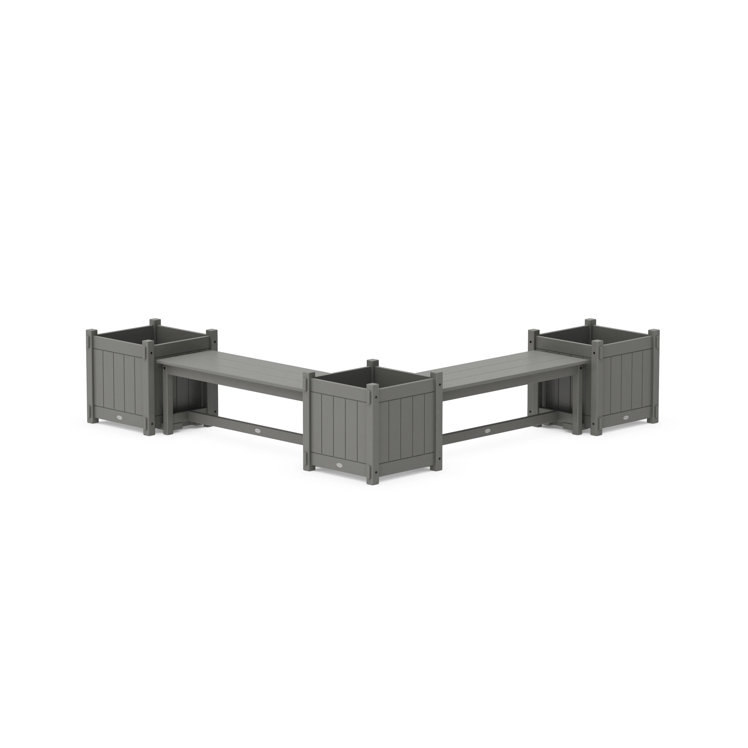 48" Vineyard Straight Double Planter Bench Set - Large - Image 2