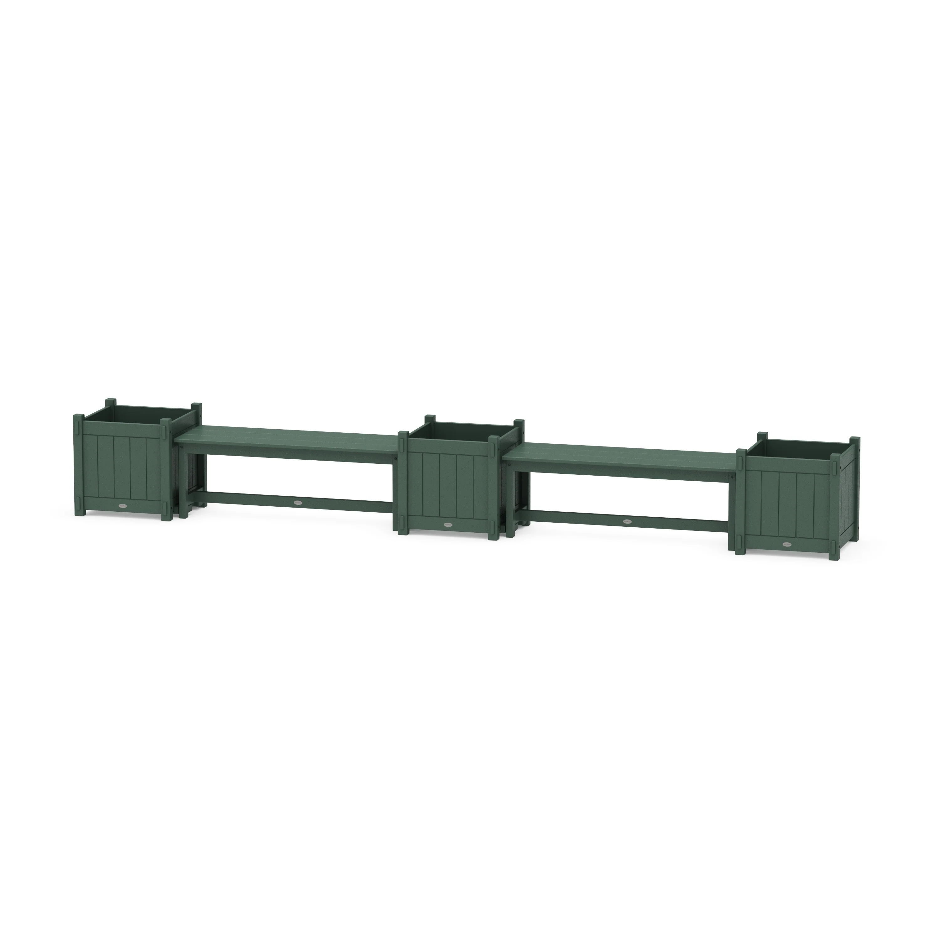 48" Vineyard Straight Double Planter Bench Set - Large - Image 3
