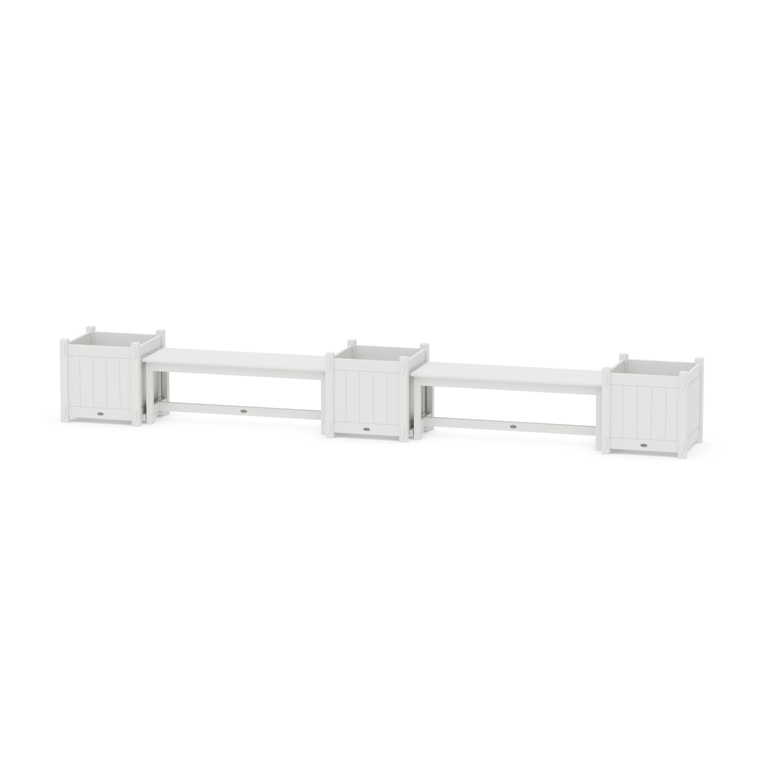 48" Vineyard Straight Double Planter Bench Set - Large - Image 4
