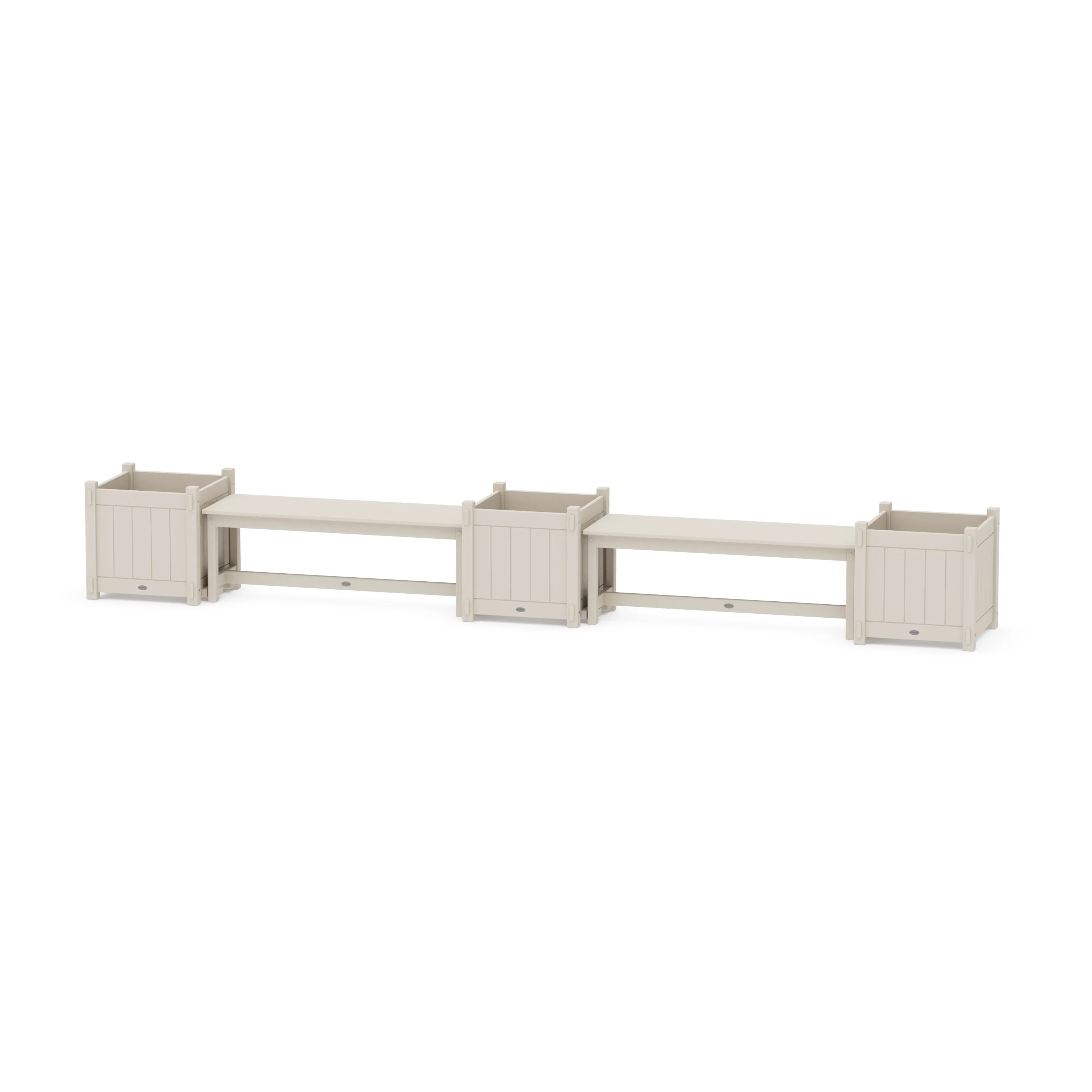 48" Vineyard Straight Double Planter Bench Set - Large - Image 5