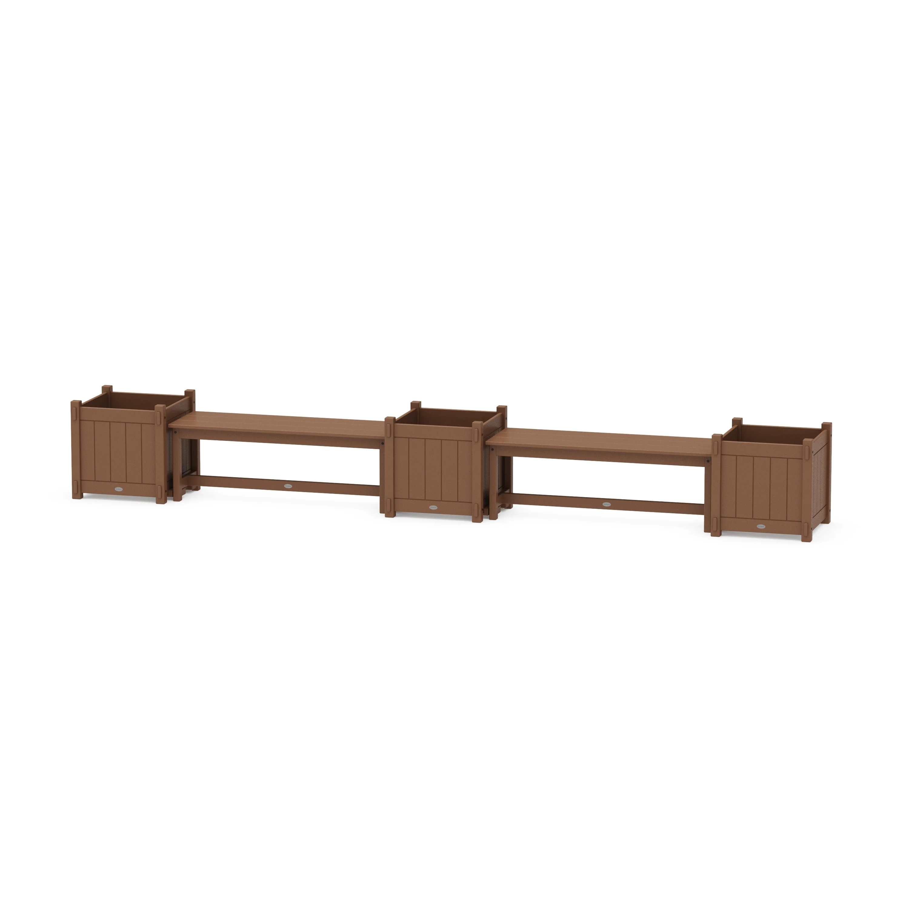 48" Vineyard Straight Double Planter Bench Set - Large - Image 6