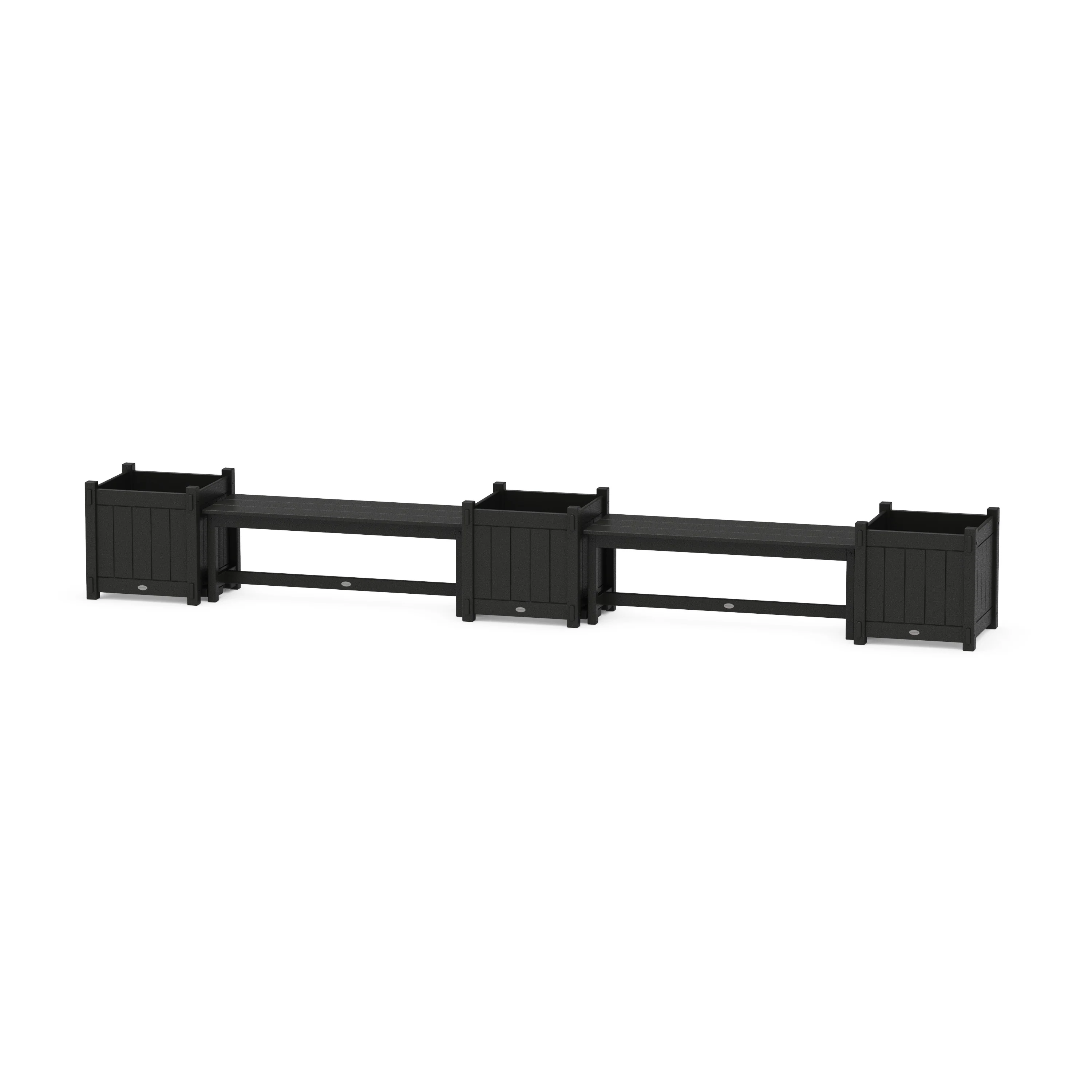 48" Vineyard Straight Double Planter Bench Set - Large - Image 7