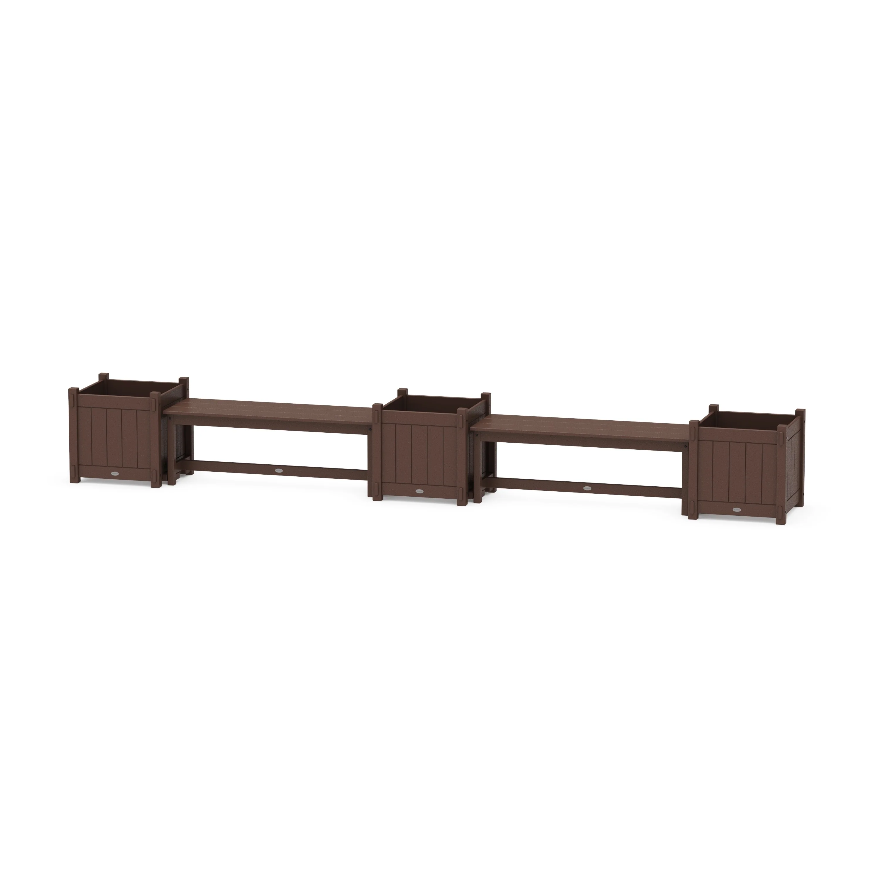 48" Vineyard Straight Double Planter Bench Set - Large - Image 8