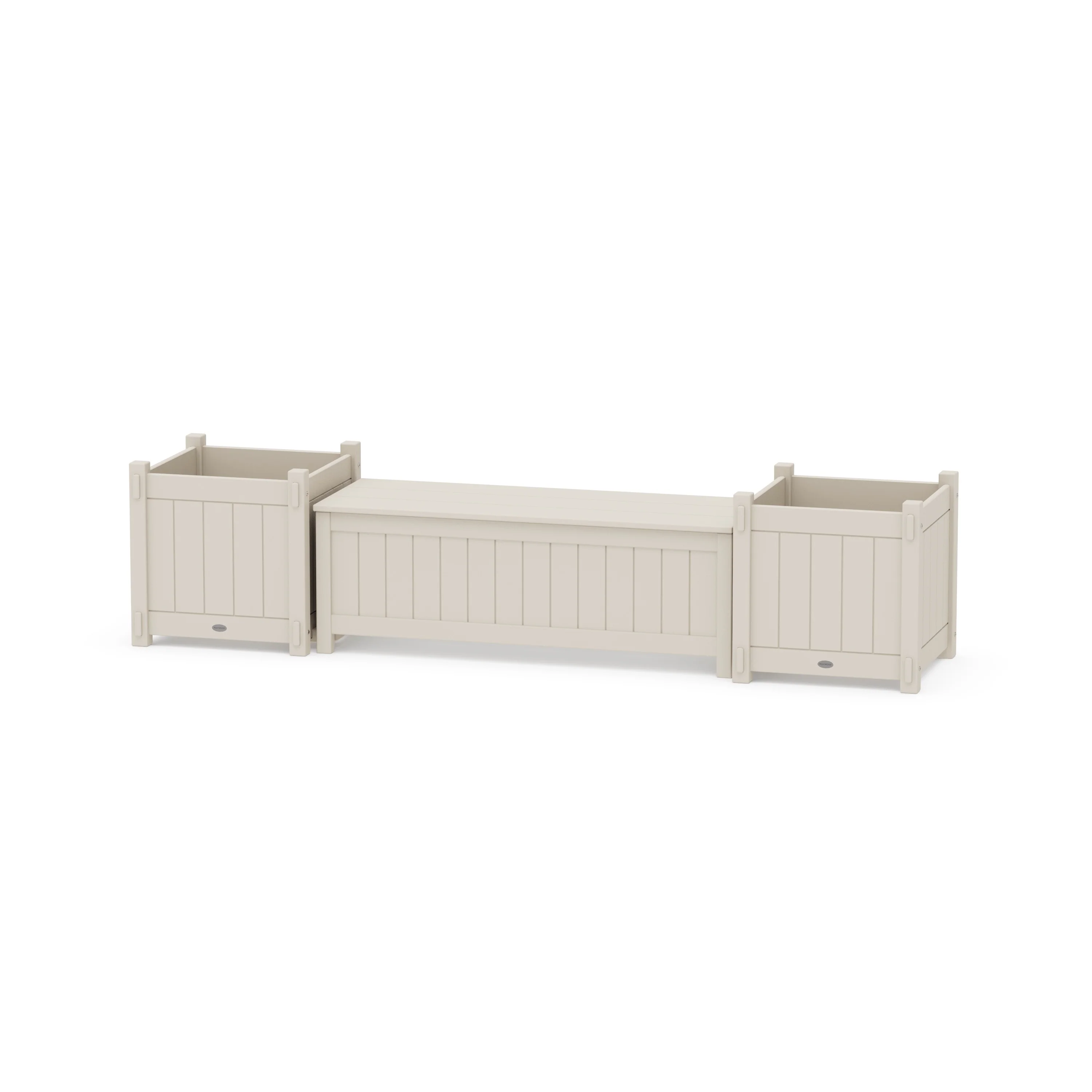48" Vineyard Straight Planter Storage Bench Set- Large - Image 2