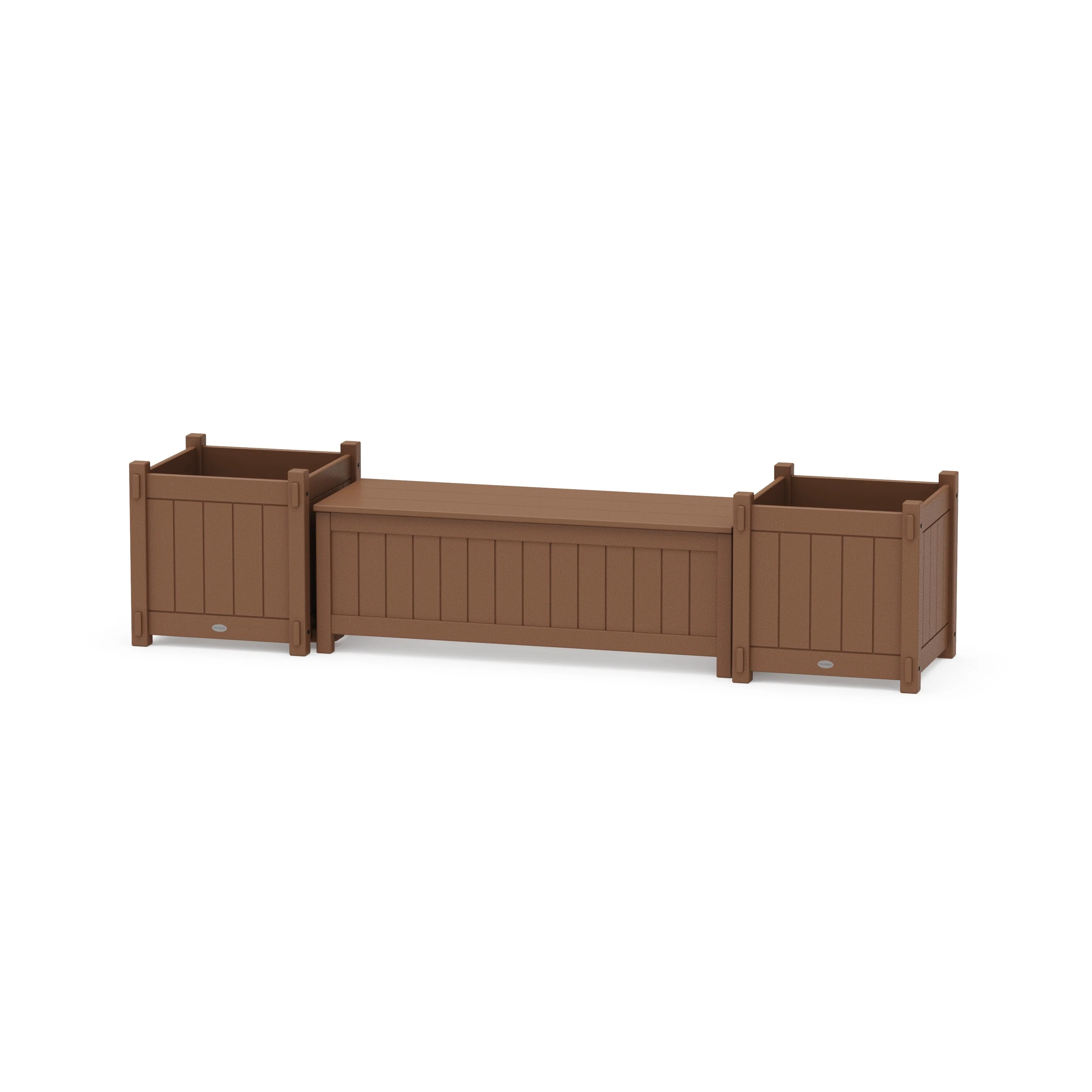 48" Vineyard Straight Planter Storage Bench Set- Large - Image 6