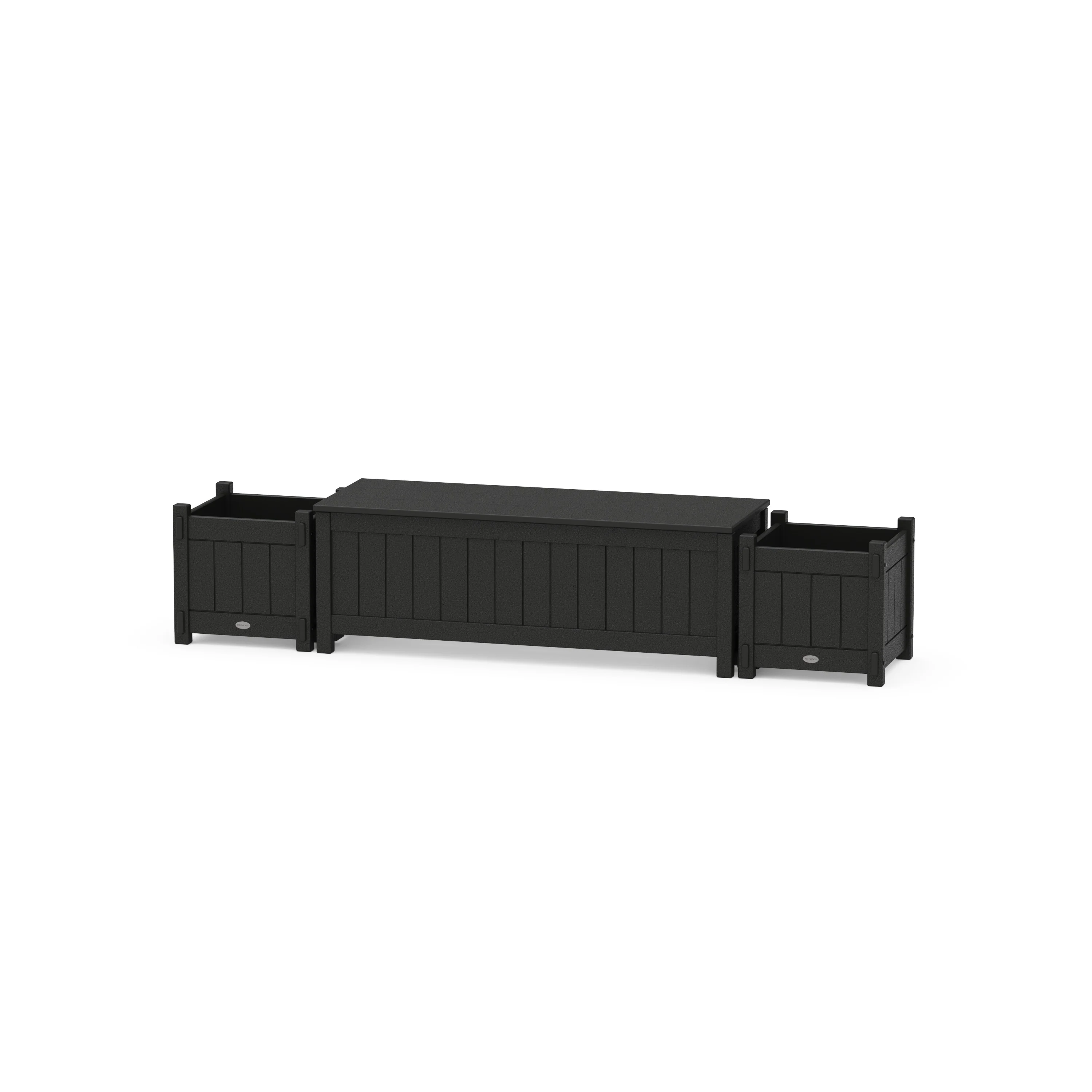 48" Vineyard Straight Planter Storage Bench Set - Image 2