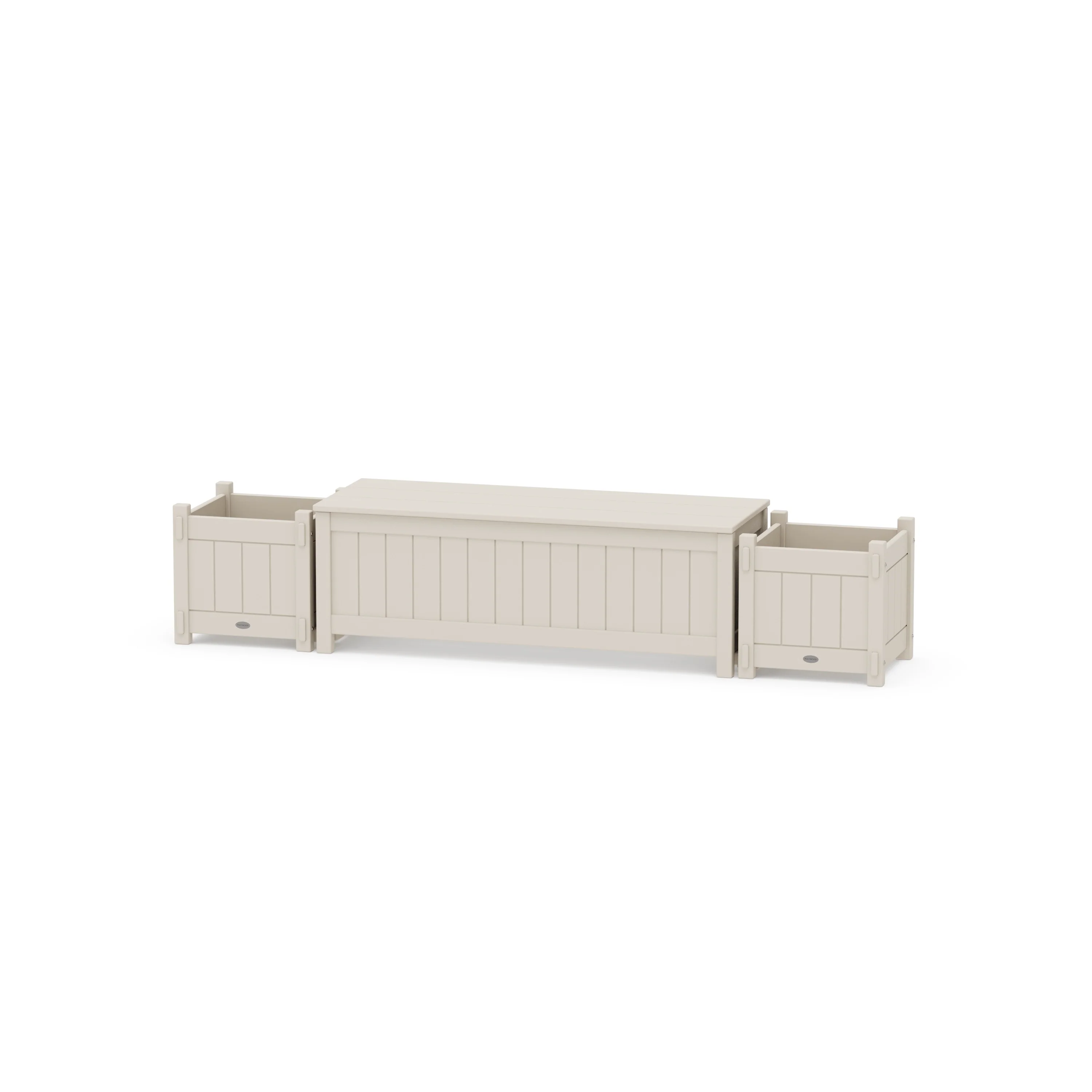 48" Vineyard Straight Planter Storage Bench Set - Image 5