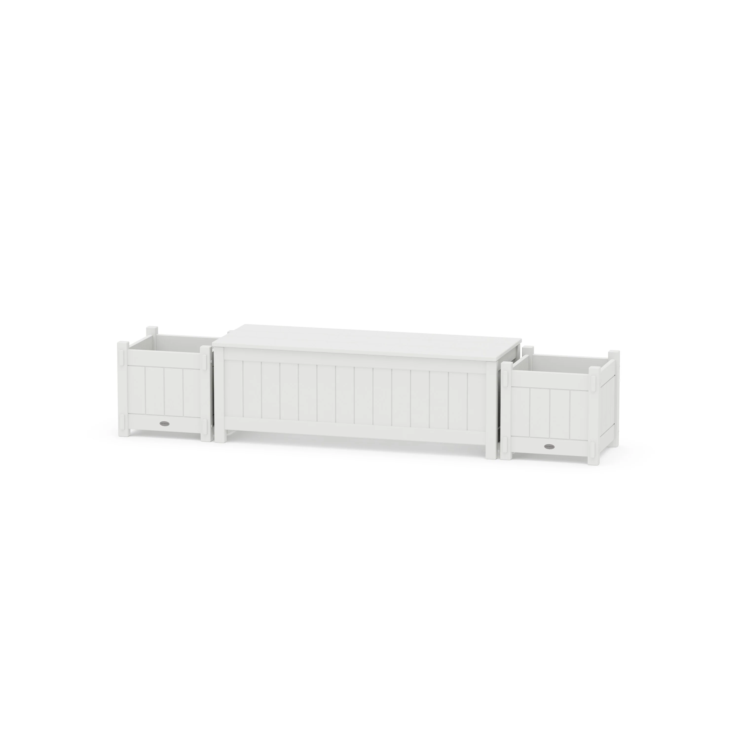 48" Vineyard Straight Planter Storage Bench Set - Image 6