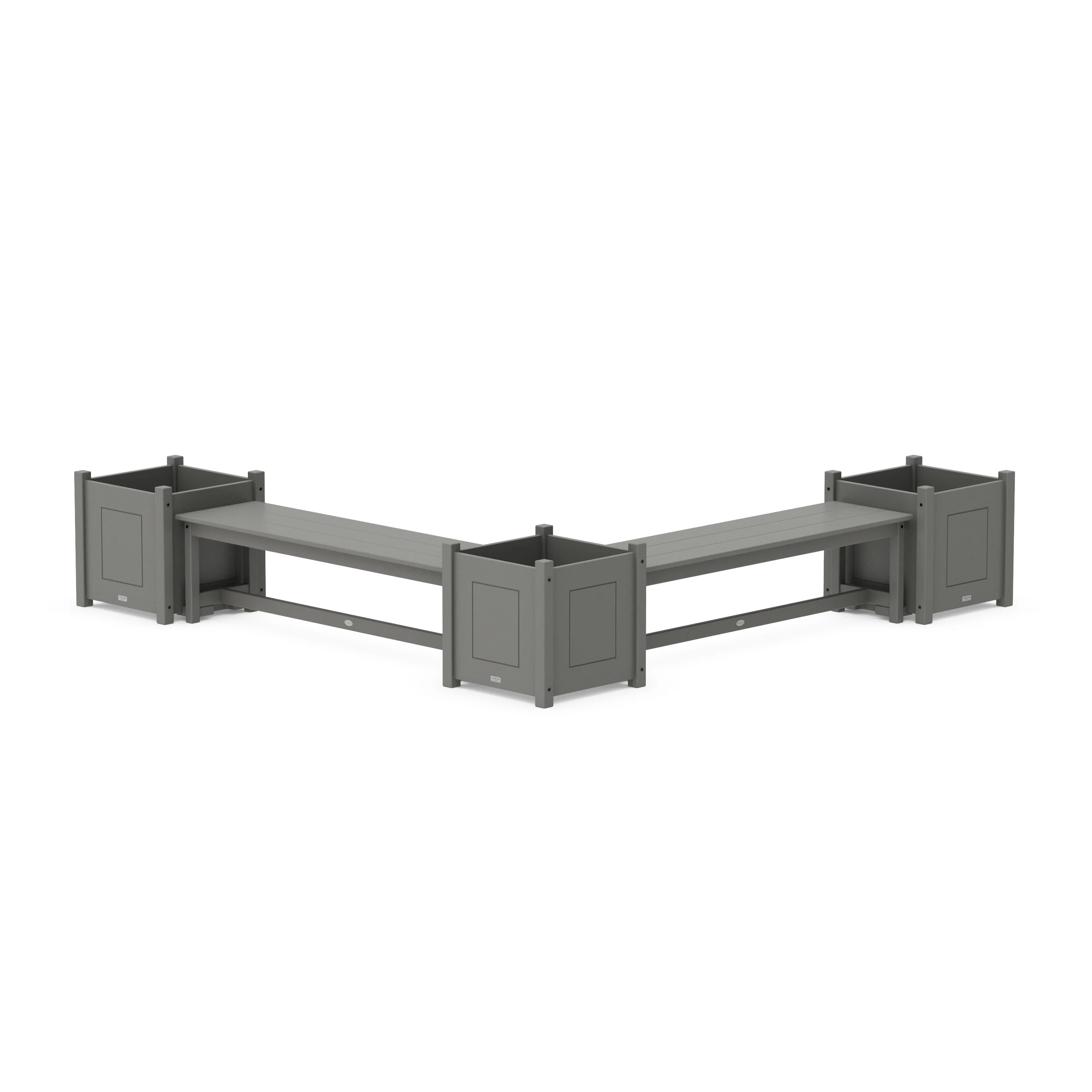 60" Country Living L- Shaped Planter Bench Corner Set - Large