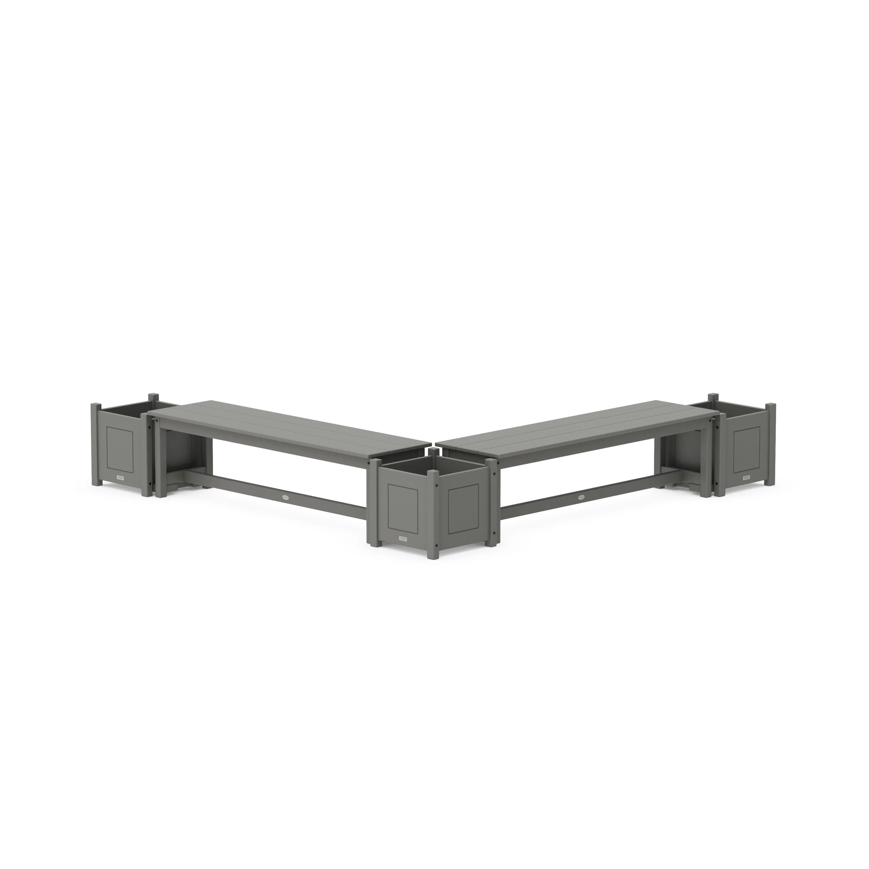 60" Country Living L- Shaped Planter Bench Corner Set
