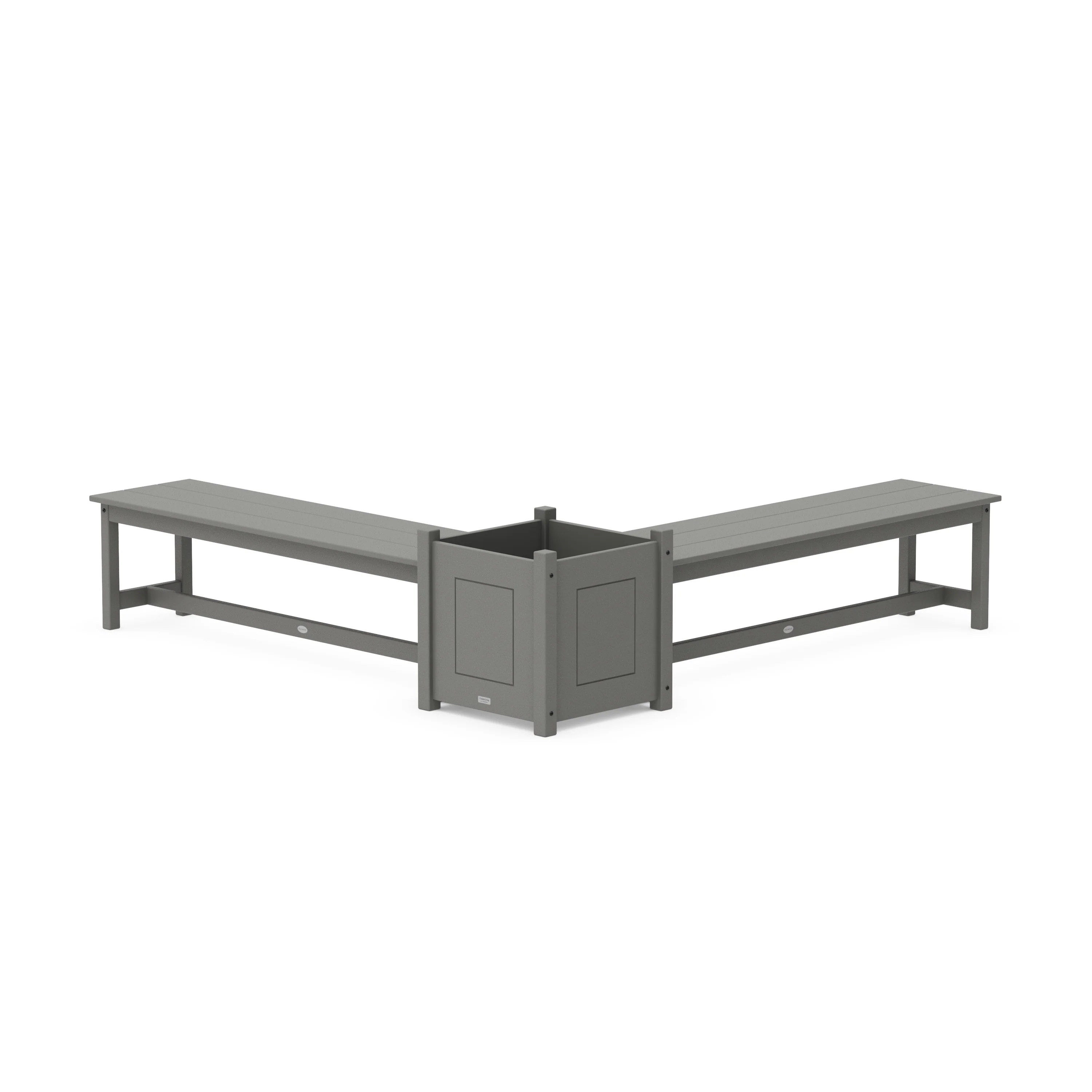 60" Country Living L- Shaped Planter Bench Set- Large
