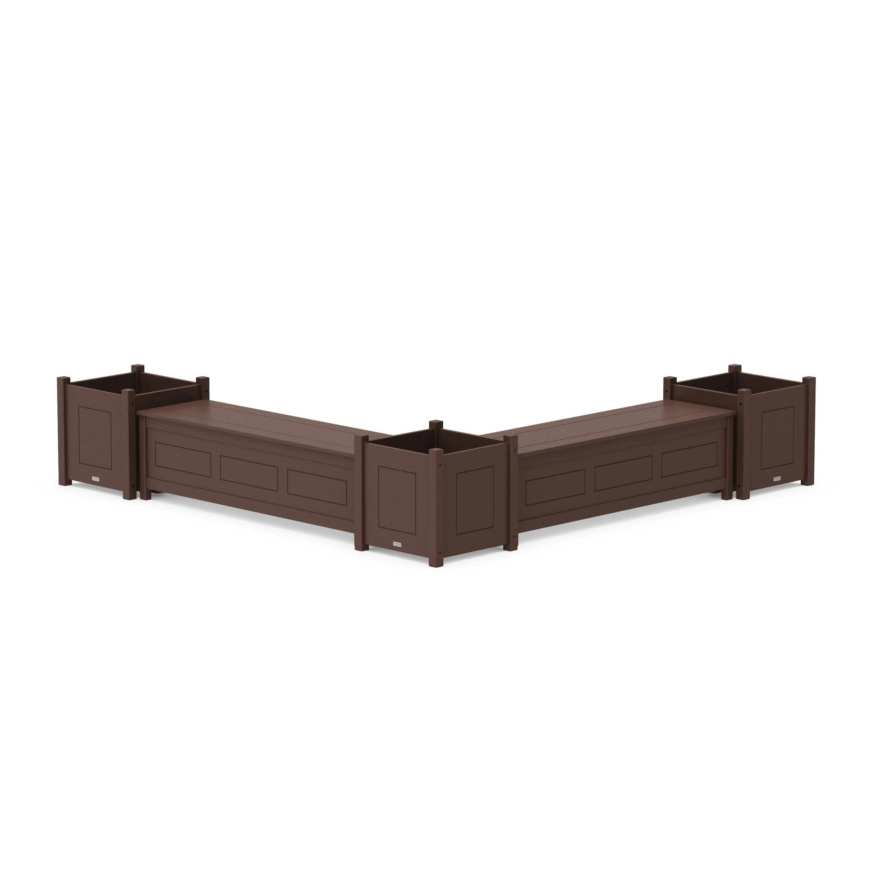 60" Country Living L- Shaped Planter Storage Bench Corner Set- Large - Image 3